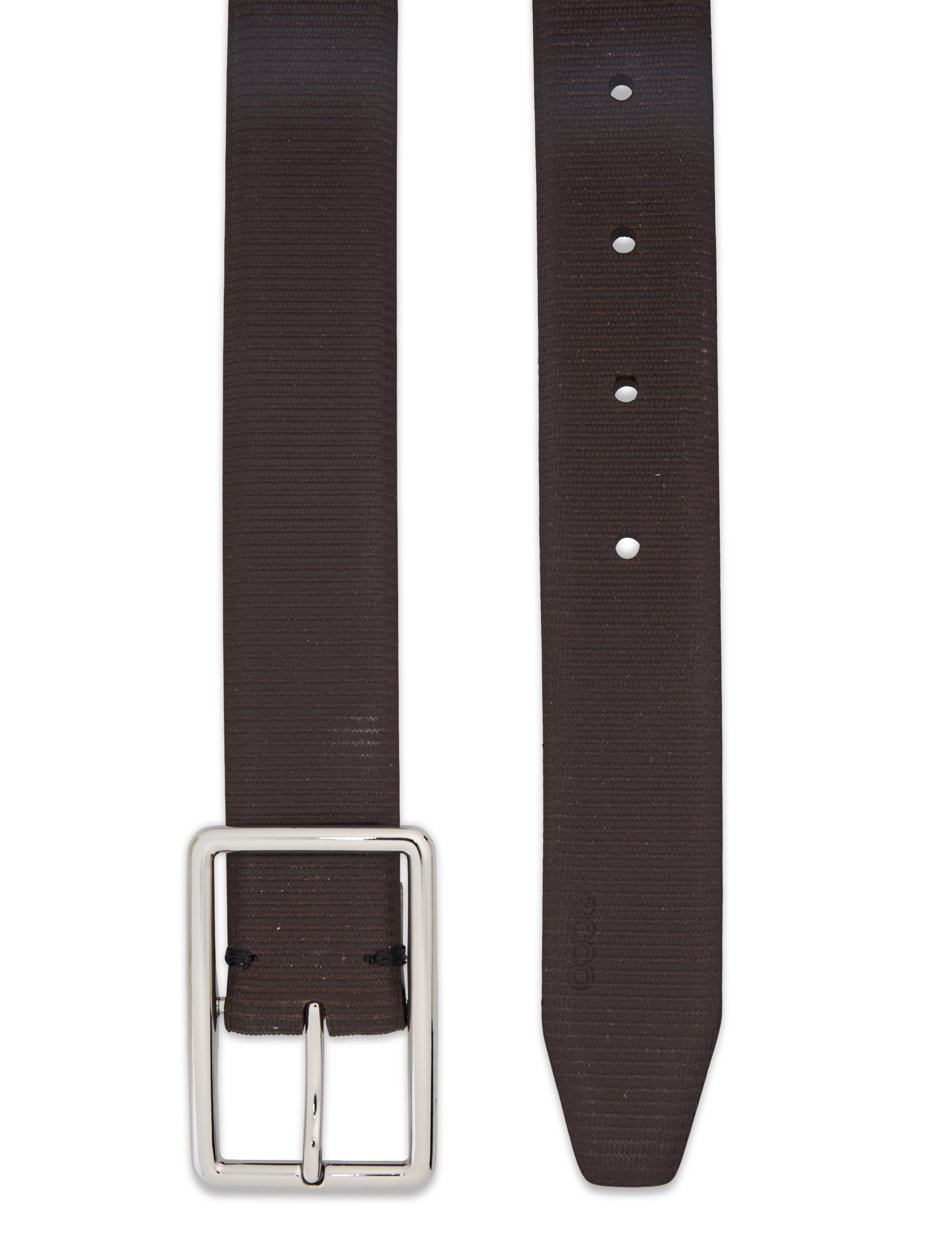 ECCO - ECCO Italian Texture Belt - dark brown - 1