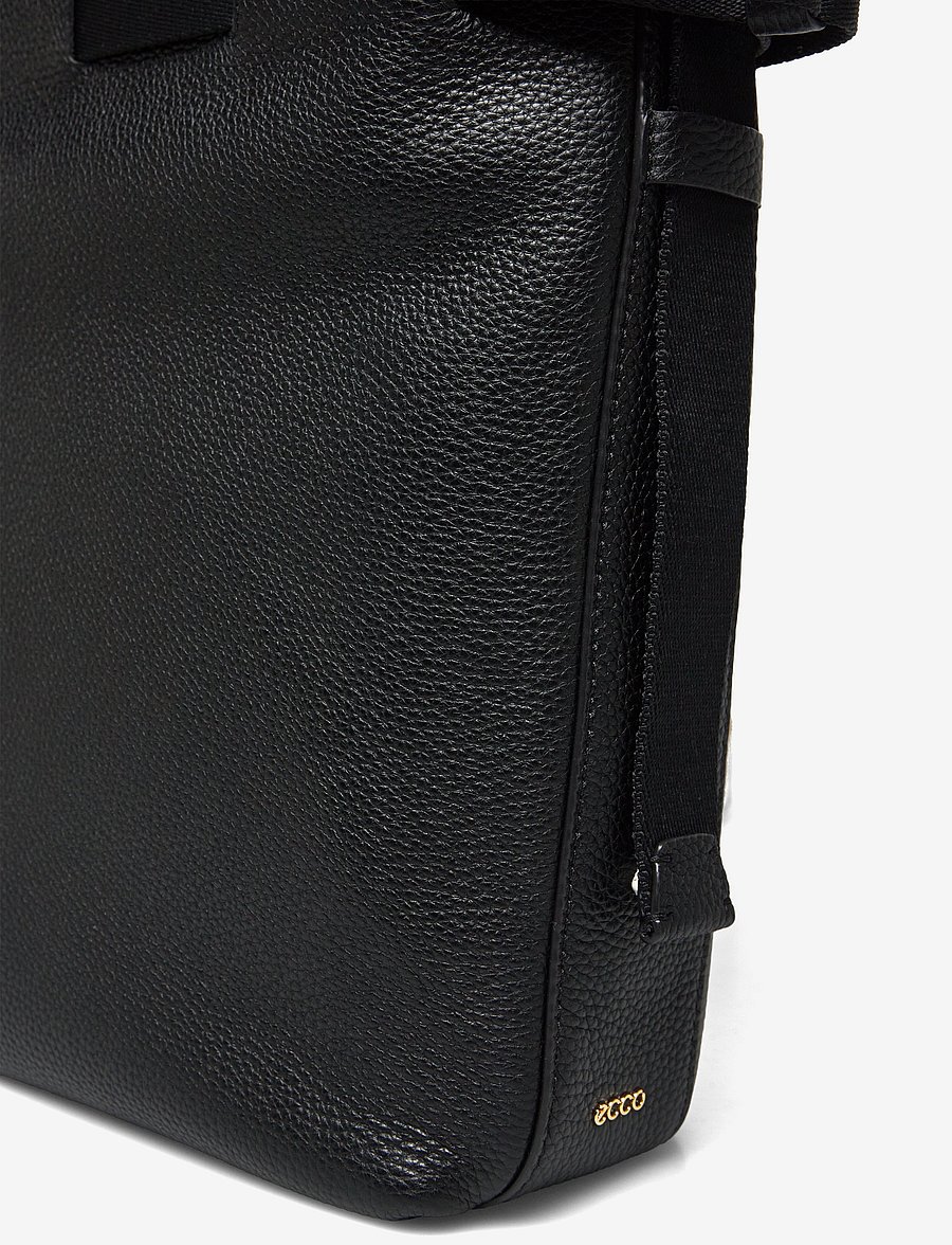 ECCO - ECCO Sail Bag M Pebbled Leather - shopper - black - 4