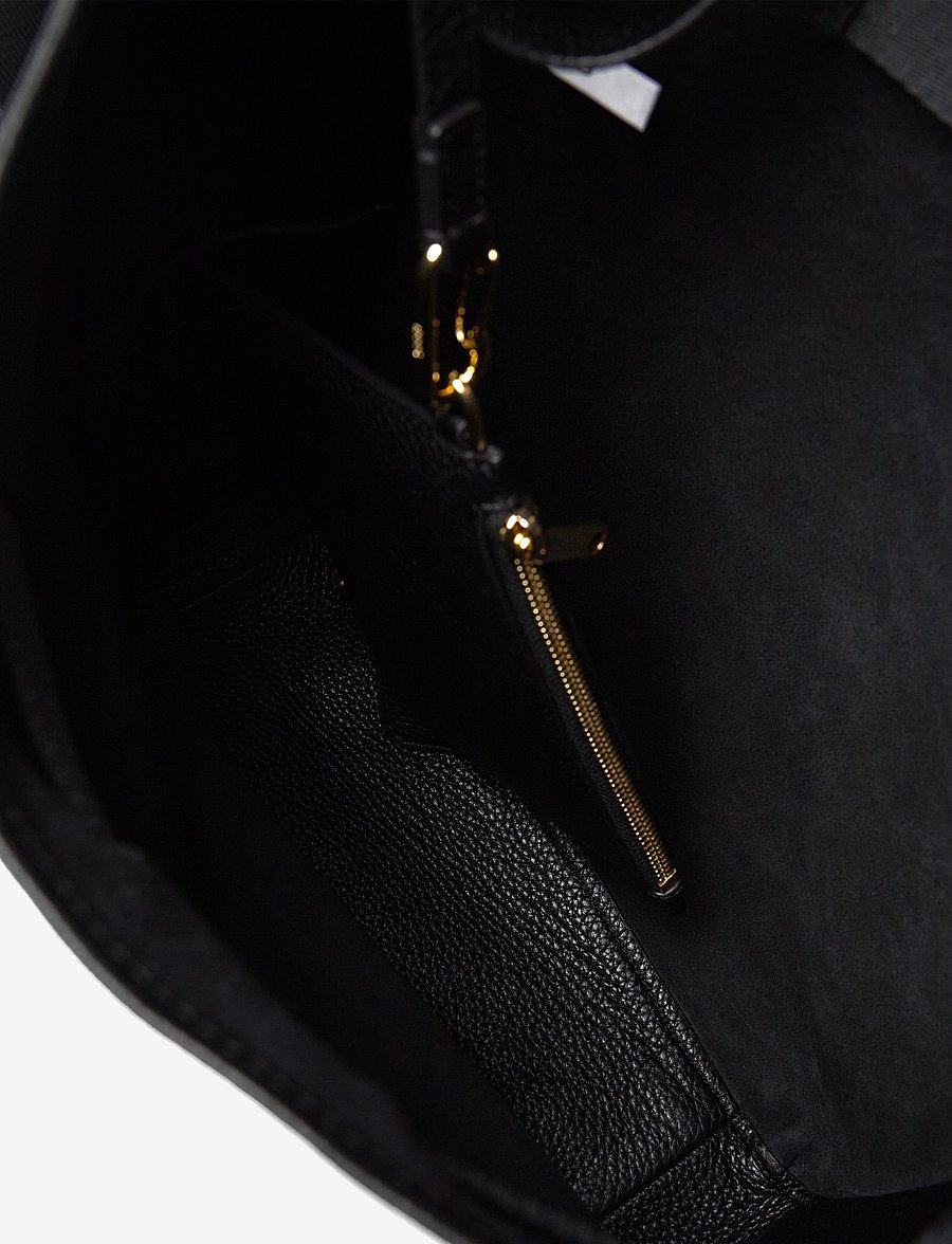 ECCO - ECCO Sail Bag M Pebbled Leather - shopper - black - 5