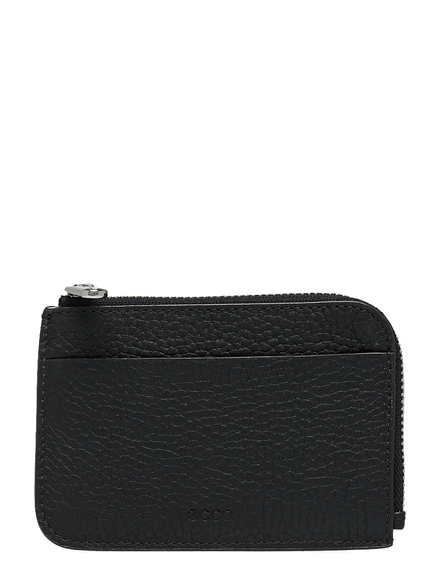 ECCO - CARD CASE ZIPPED PEBBLED LEATHER - porte-cartes - black - 0
