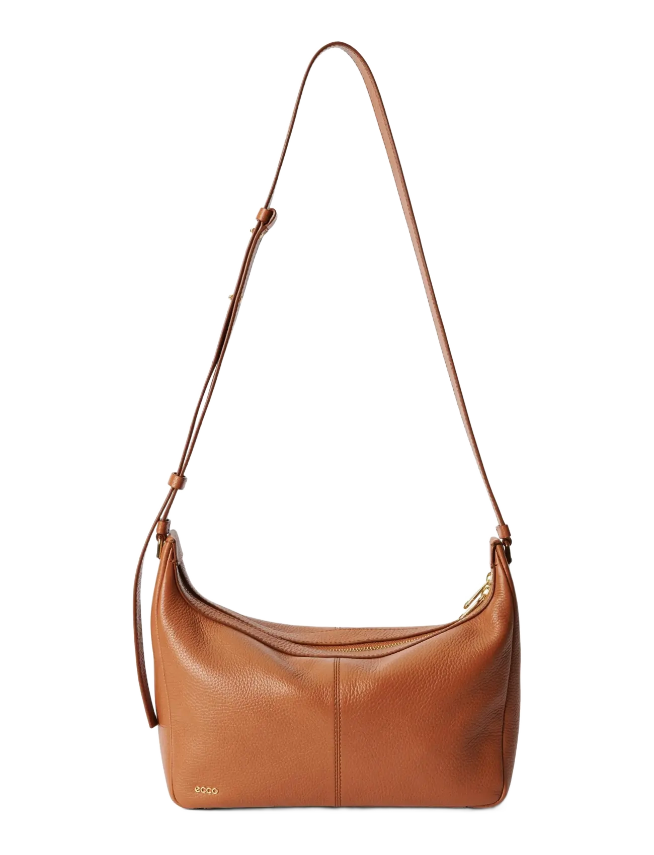 ECCO HOBO S SOFT PEBBLED LEATHER - Crossbody Bags - BROWN / brown