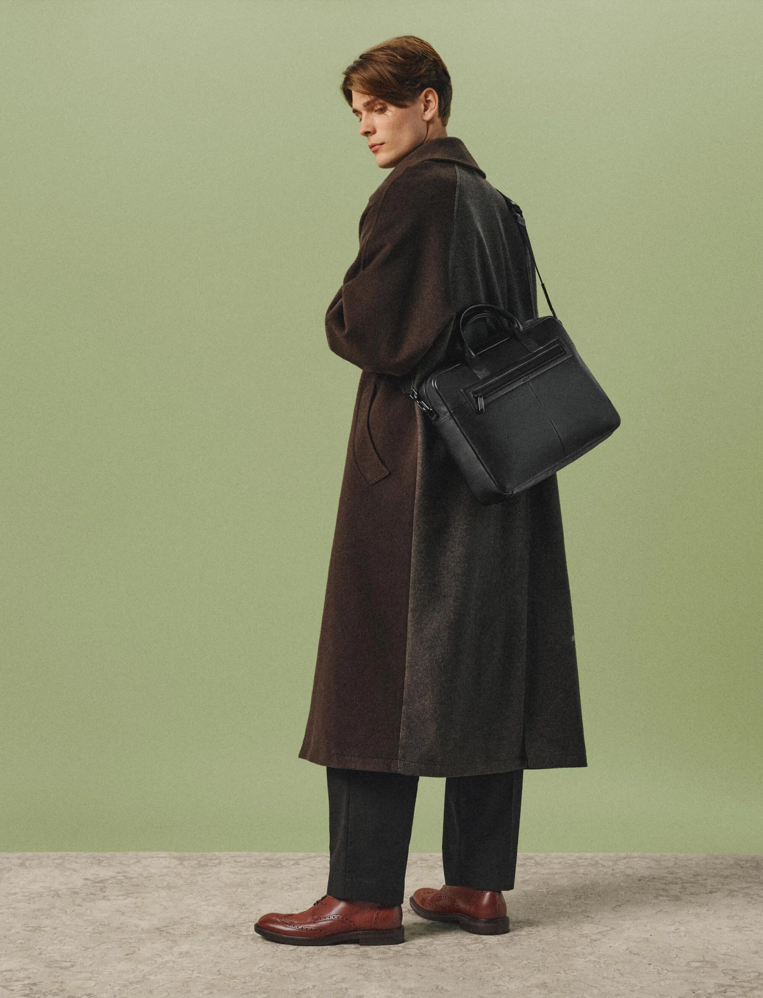 ECCO Mode Laptop Bag Leather, One Size, Bags, Schwarz - Computer Männerswear