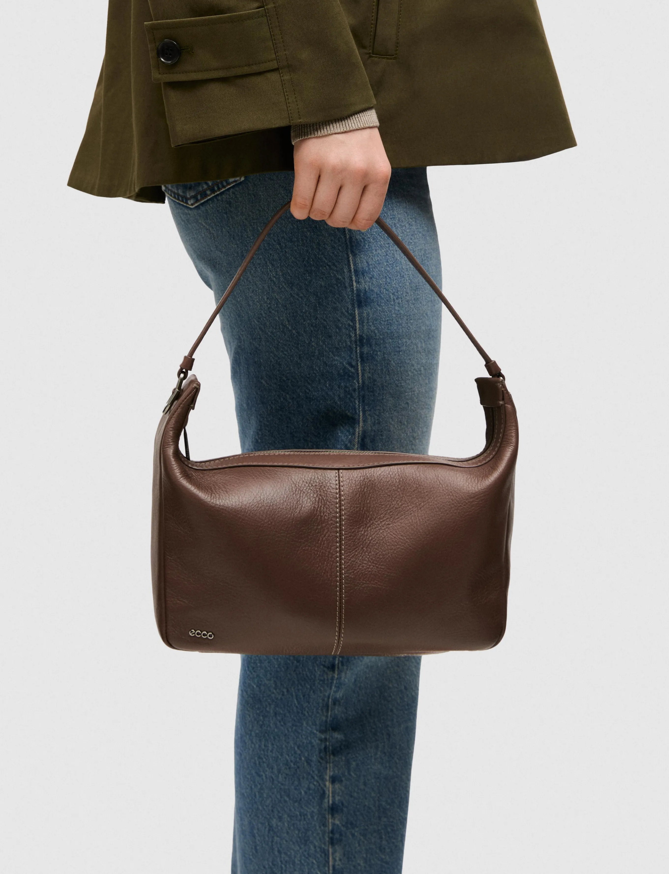 ECCO Hobo S Vesper Leather, Hobo Taske, Brun, Str: ONE SIZE