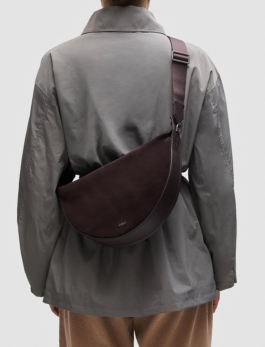 ECCO - ECCO Fortune Bag M Suede - brown - 0