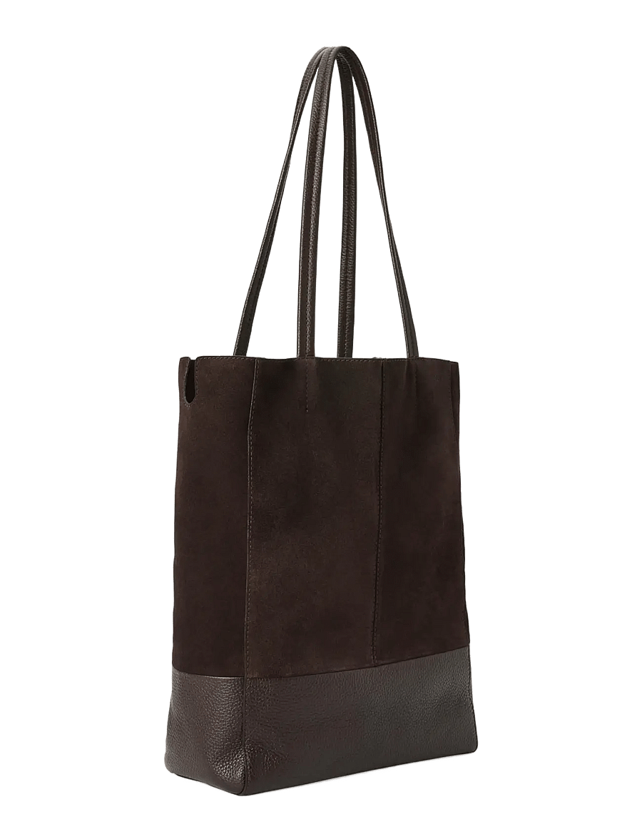 ECCO - ECCO Aven Tote Suede - tote bags - brown - 1