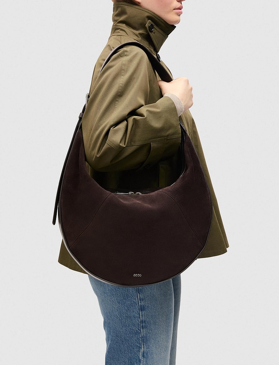 ECCO - ECCO Fortune Bag L Suede - brown - 0