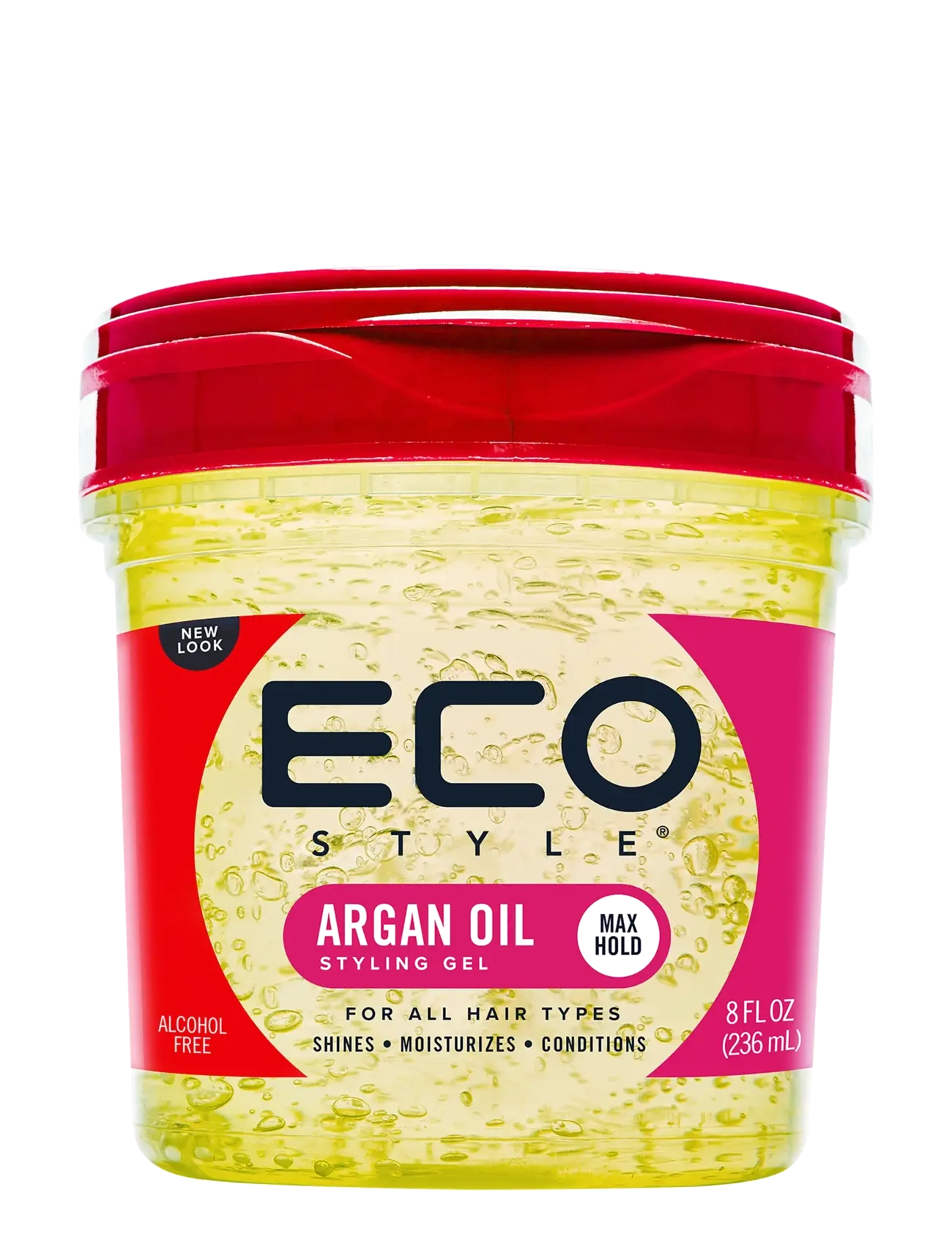 Eco Style Moroccan Argan Oil Styling Gel, Voks og gel, Nude, Str: 237 ML