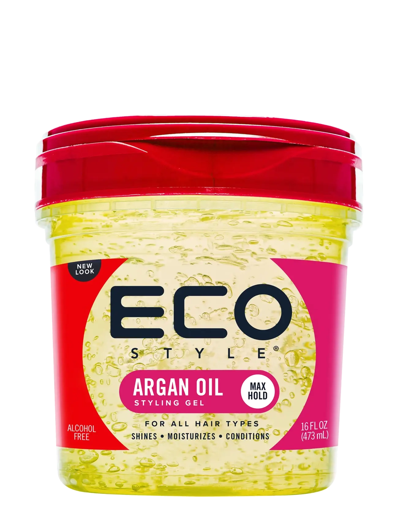 Eco Style Moroccan Argan Oil Styling Gel, Voks og gel, Nude, Str: 473 ML
