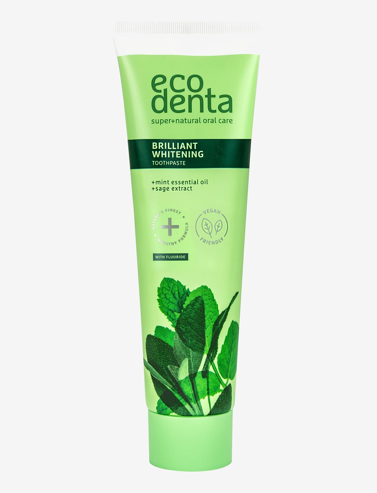 Ecodenta - Ecodenta Brilliant Whitening Toothpaste with Fluoride, 100 ml - tandpasta - clear - 0