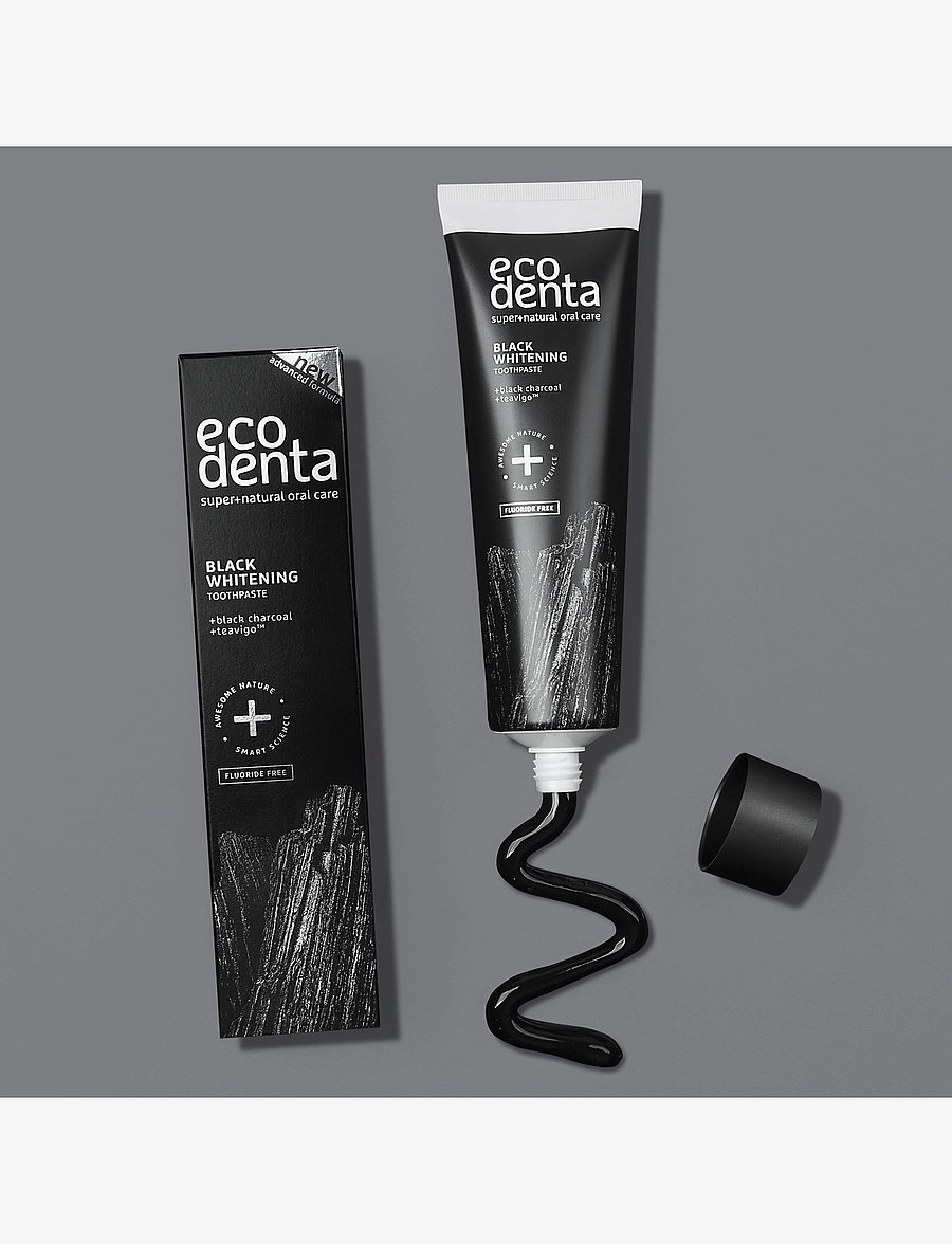 Ecodenta - Ecodenta Black Whitening Charcoal Toothpaste - tandpasta - clear - 1