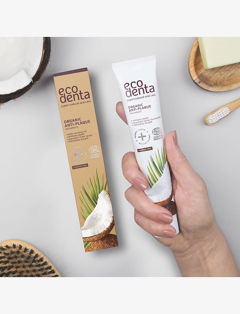 Ecodenta - Ecodenta Certified Organic Anti-Plaque Toothpaste with Coconut Oil - hambapastad - clear - 1