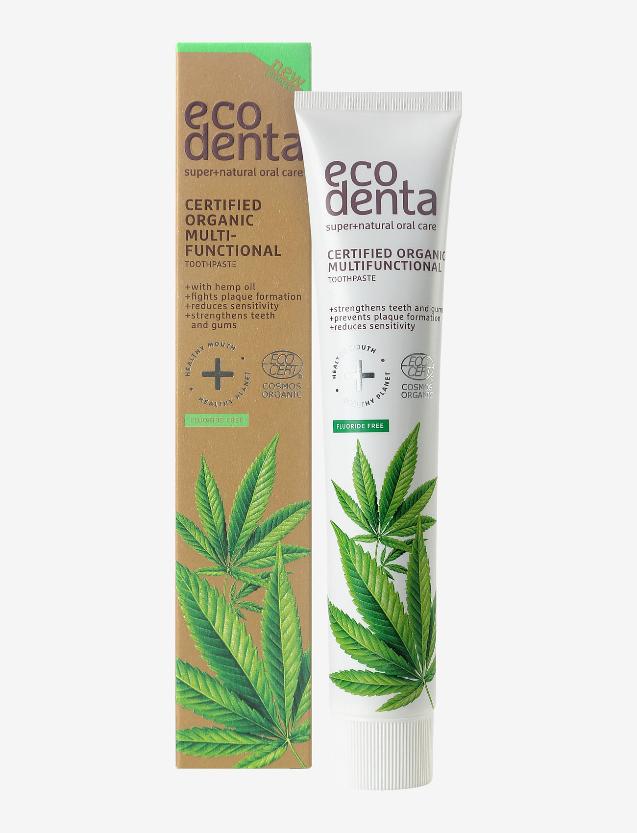 Ecodenta - Ecodenta Certified Organic Multifunctional Toothpaste with Hemp Seed Oil - tandkräm - clear - 2