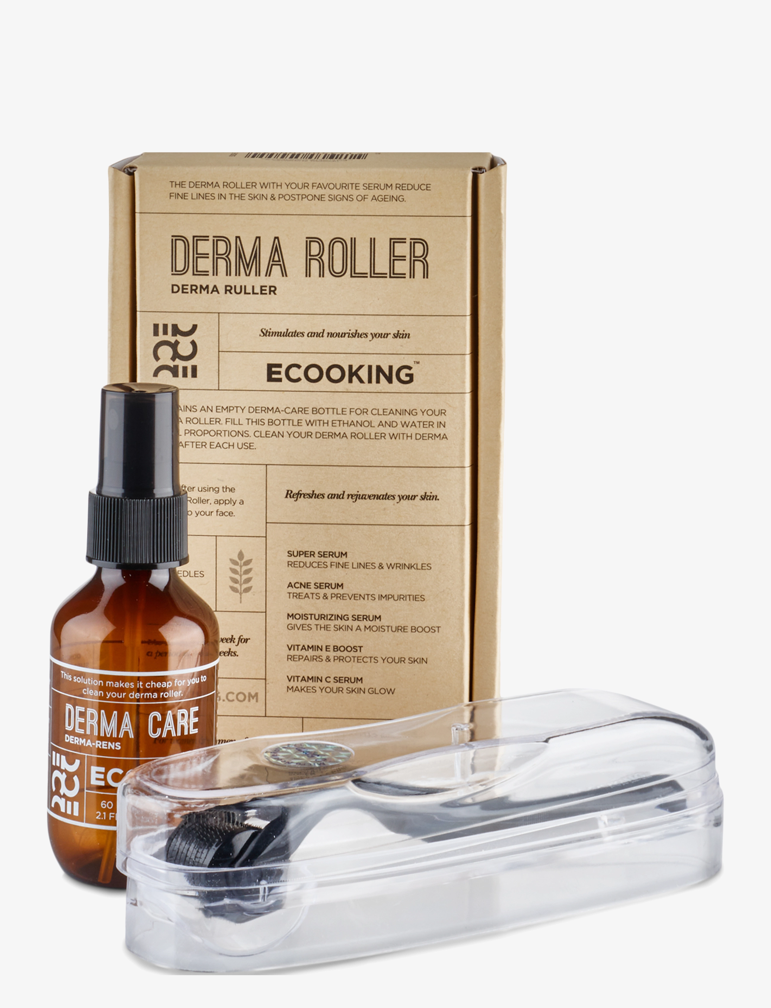 ECOOKING Derma Roller Multi Languages, Skincare Sæt, Nude, Str: 1 unit