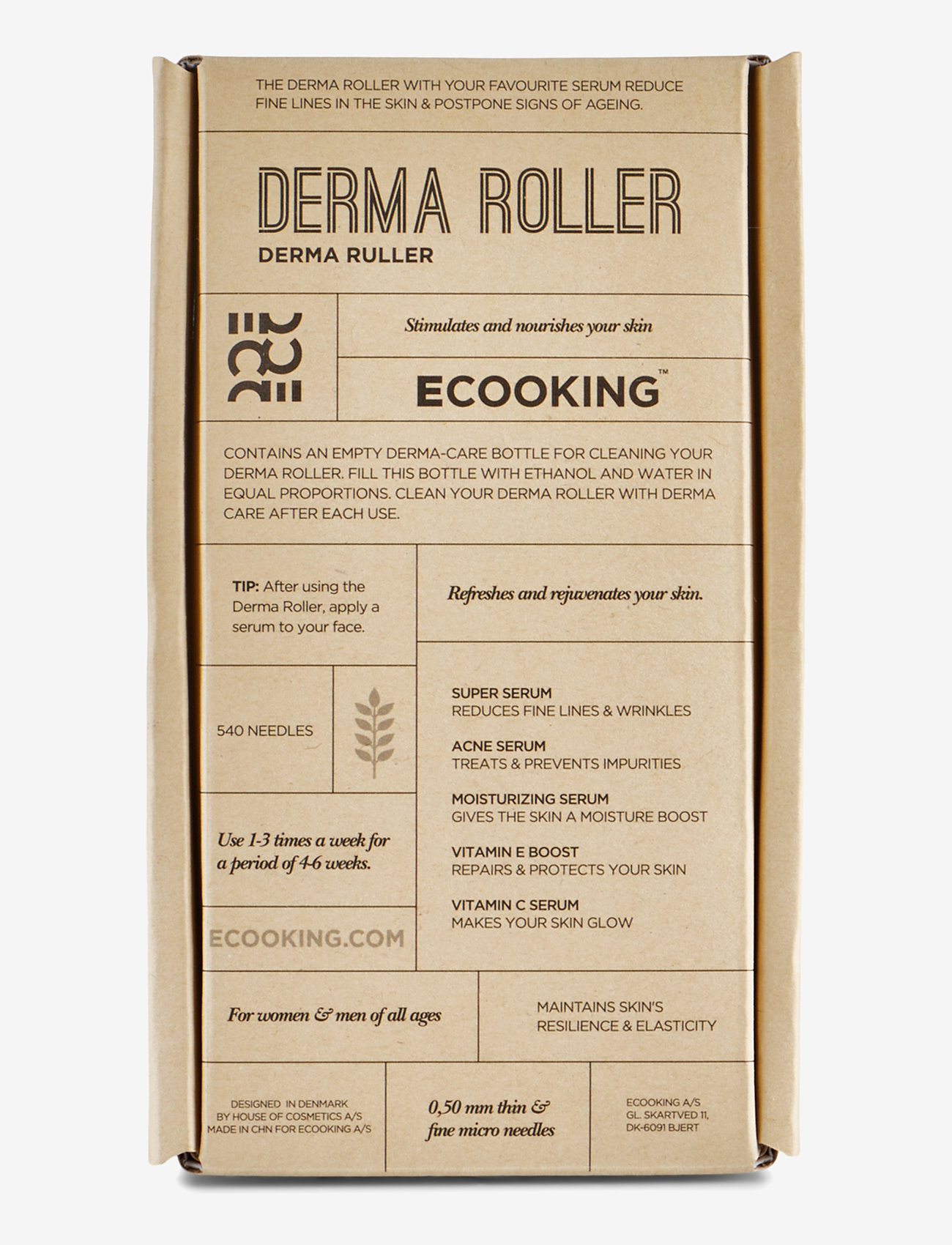 ECOOKING - Derma Roller - multi languages - til ham - no color - 3