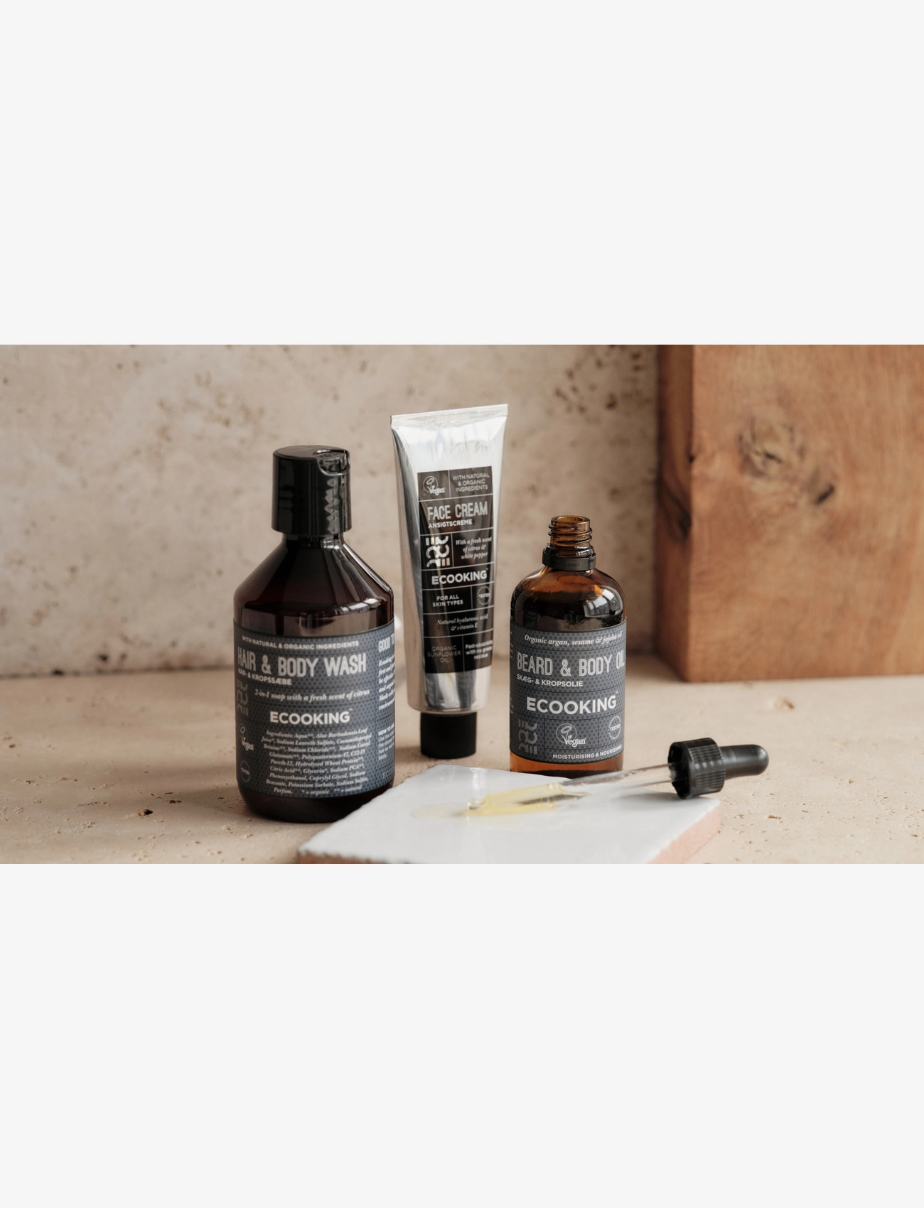 Ecooking Men, Beard & Body Oil skäggolja herr – bild 2
