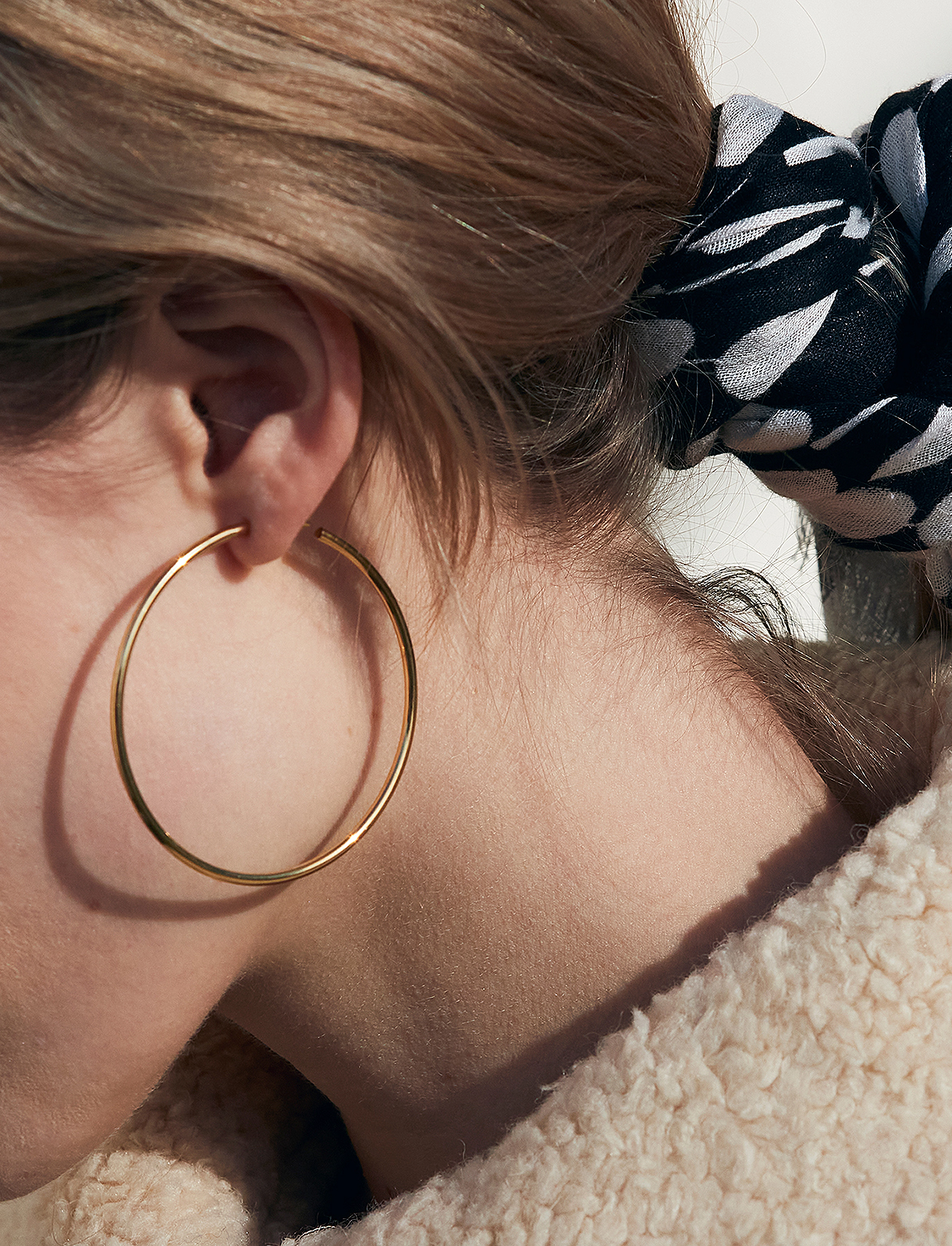 Edblad Hoops Earrings Large, One Size, Earrings, Gold - Hoops, Frauen