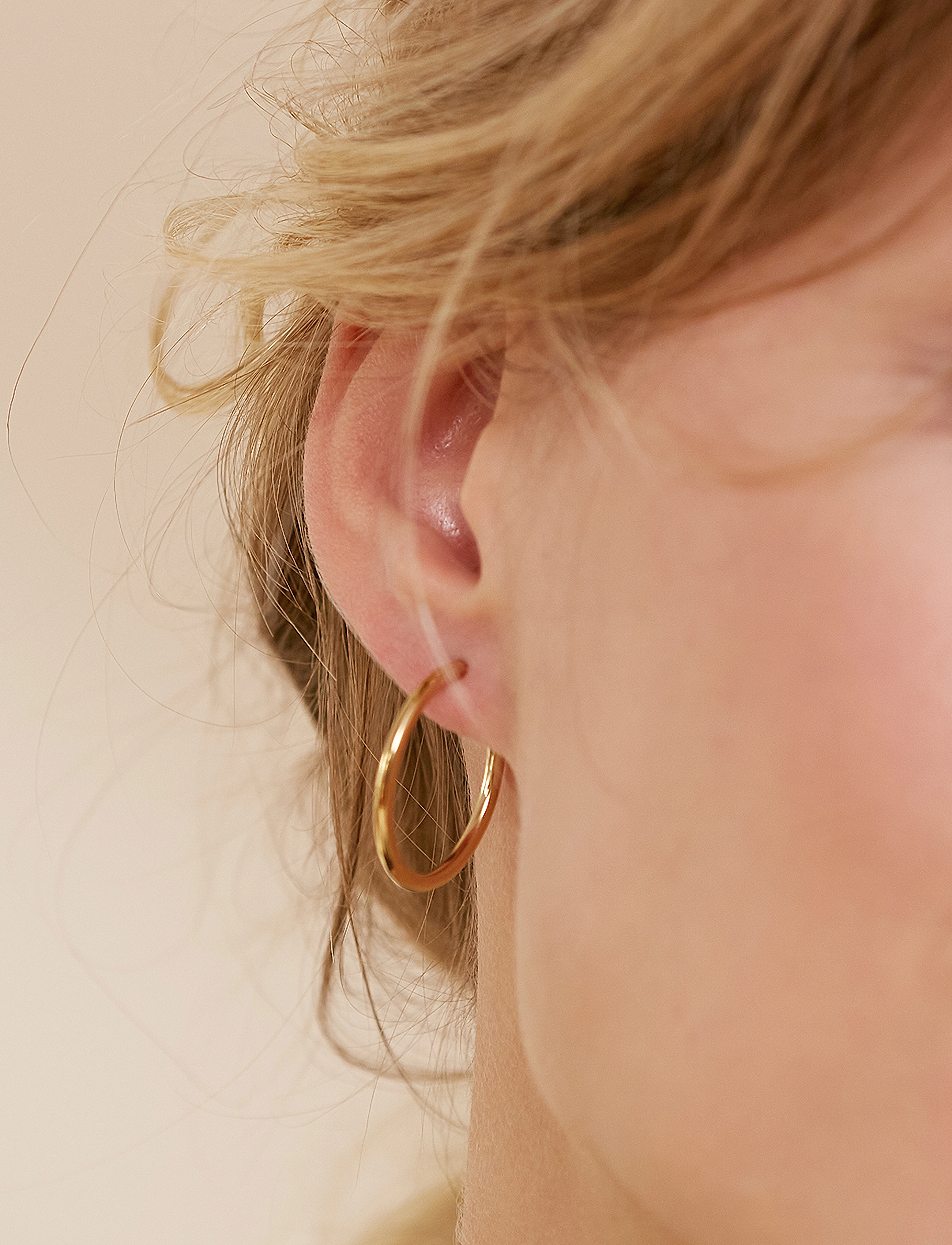 Edblad Hoops Earrings Medium, One Size, Earrings, Gold - Hoops, Frauen