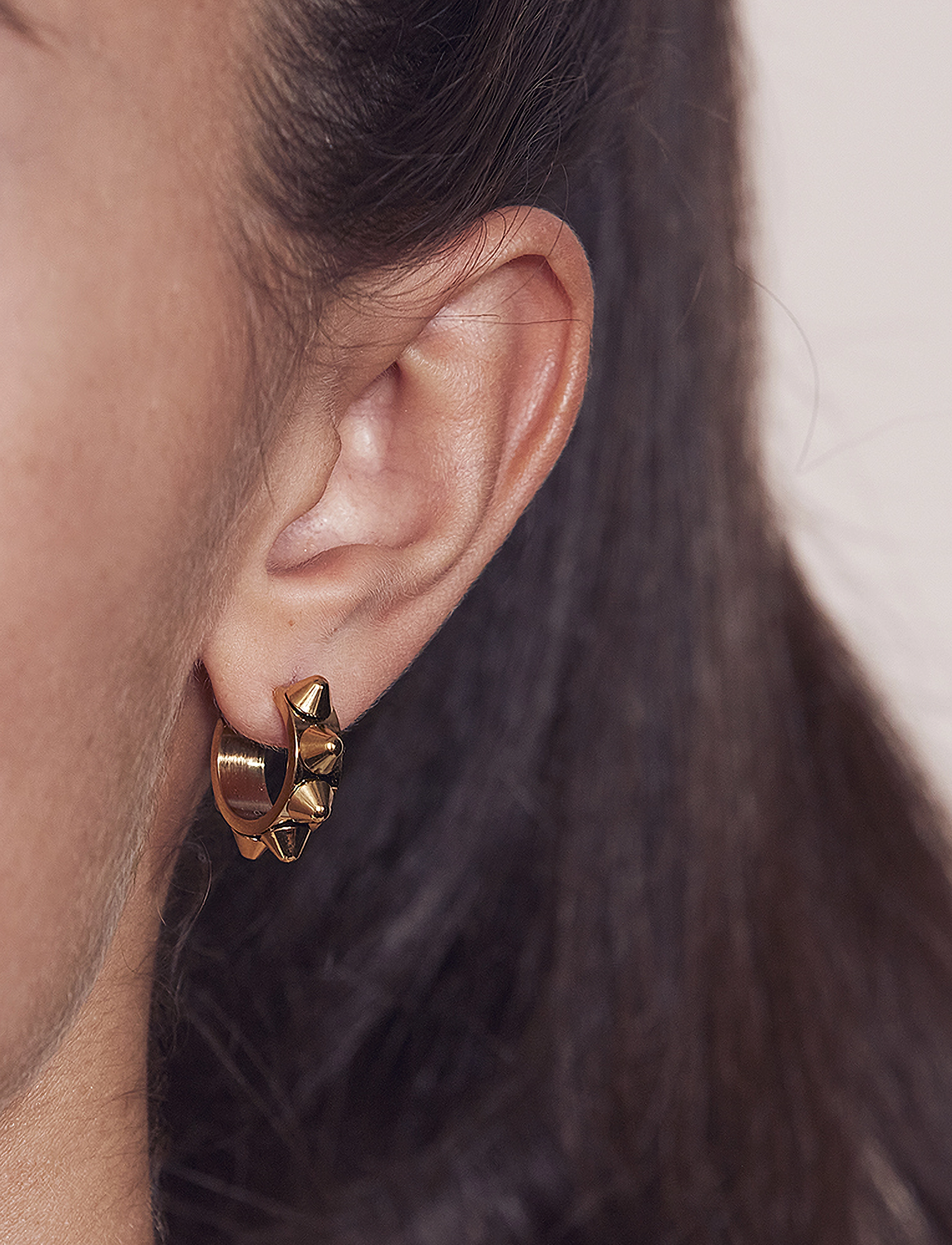 Edblad Peak Creoles S, One Size, Gold, Øreringe > Creoler, Dame