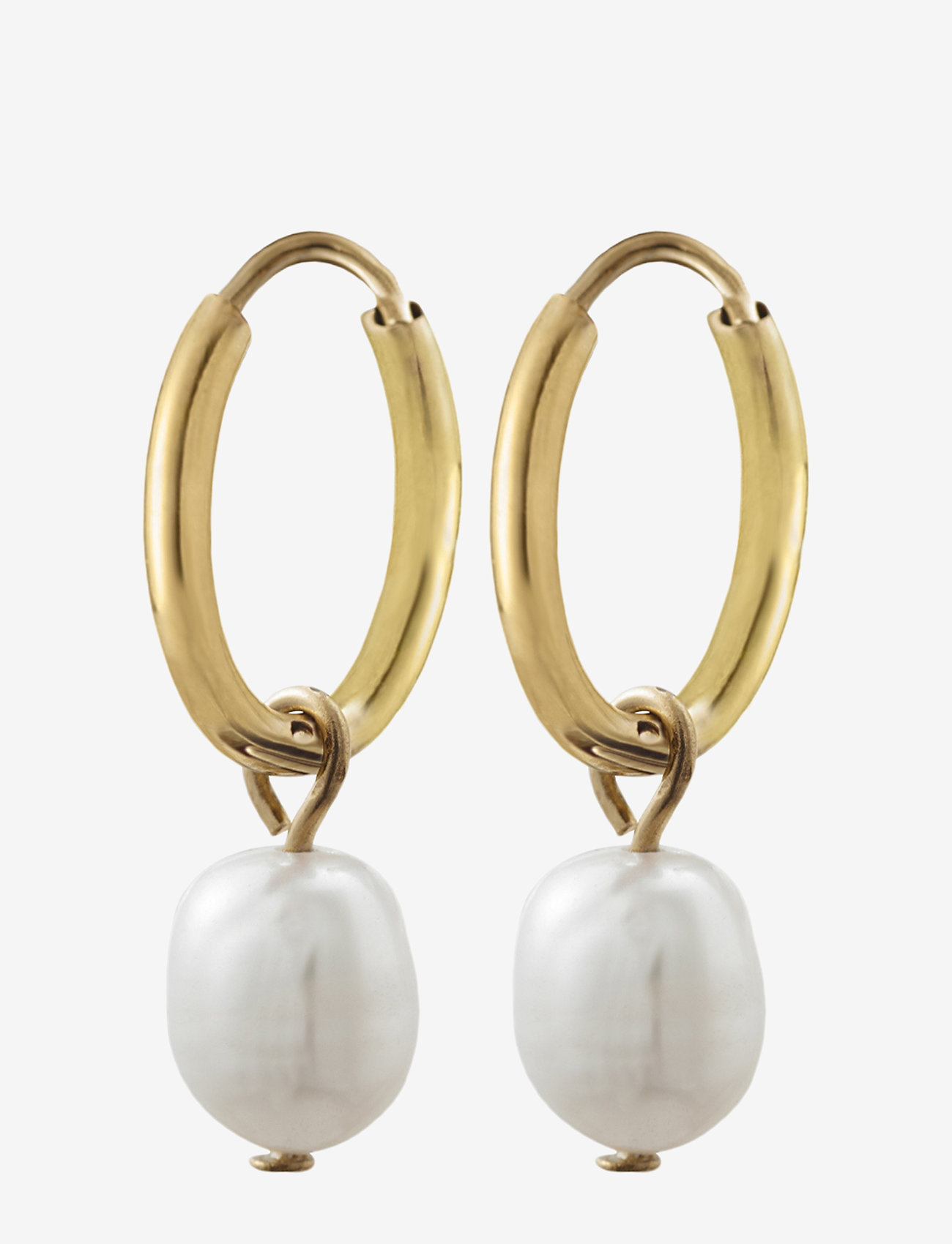 Edblad - Perla Hoops - perlenohrringe - gold - 0