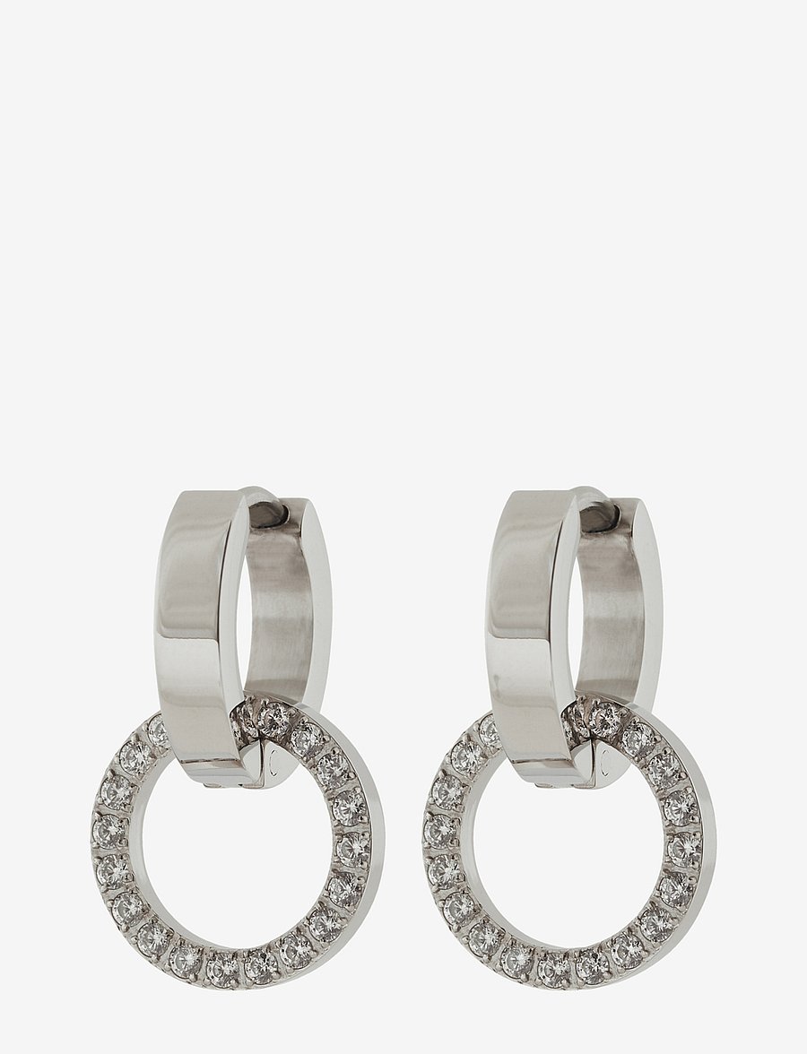Edblad - Eternal Orbit Earrings - korvarenkaat - steel - 1