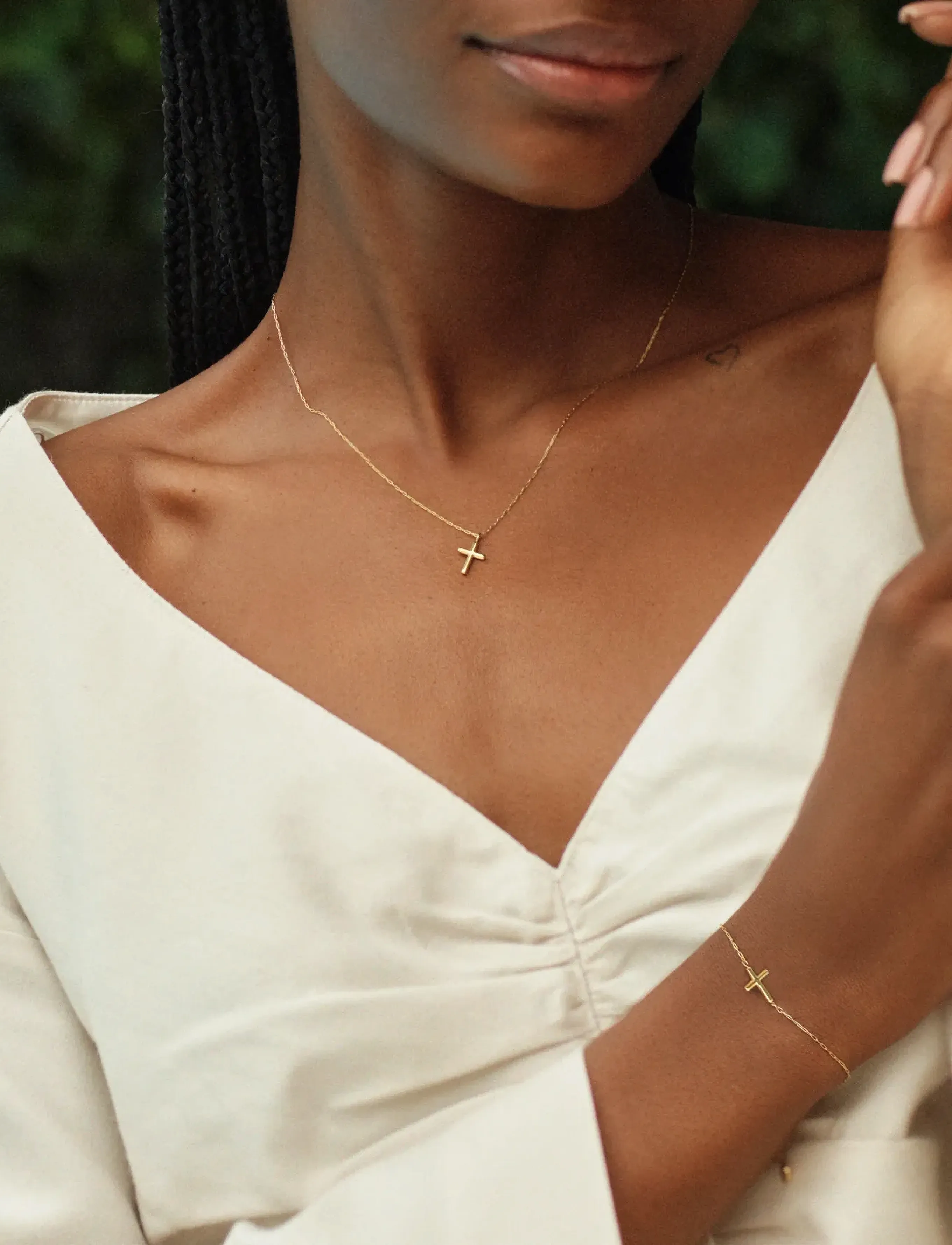 Edblad Spirit Cross Necklace Gold, One Size 45 cm, Necklaces, Gold - Chain Frauen