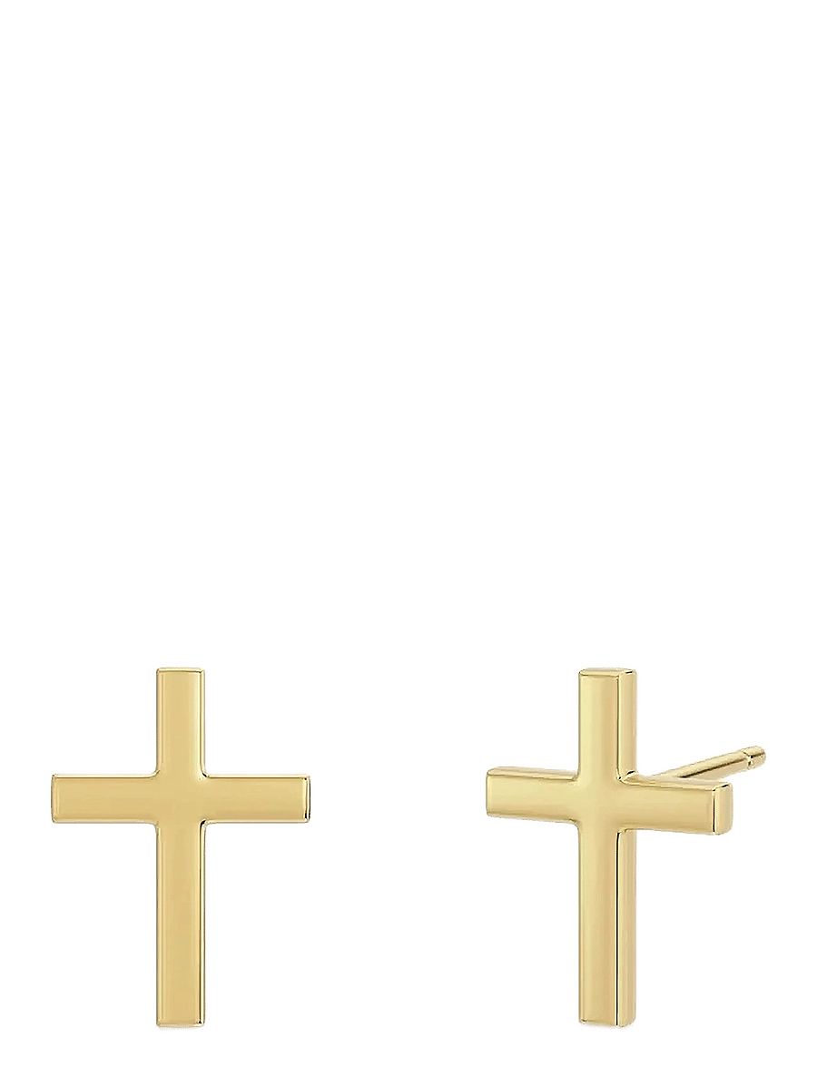 Edblad - Spirit Cross Studs Gold - naastkõrvarõngad - gold - 1