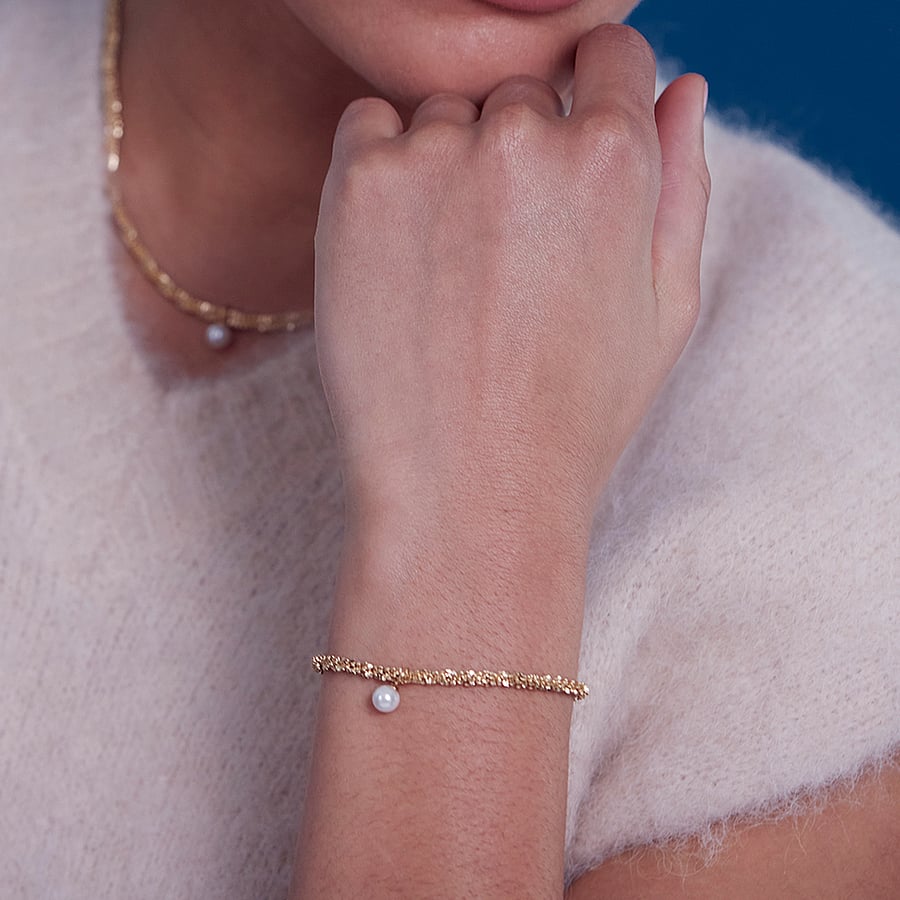 Edblad - Tinsel Bracelet Pearl - gold - 1