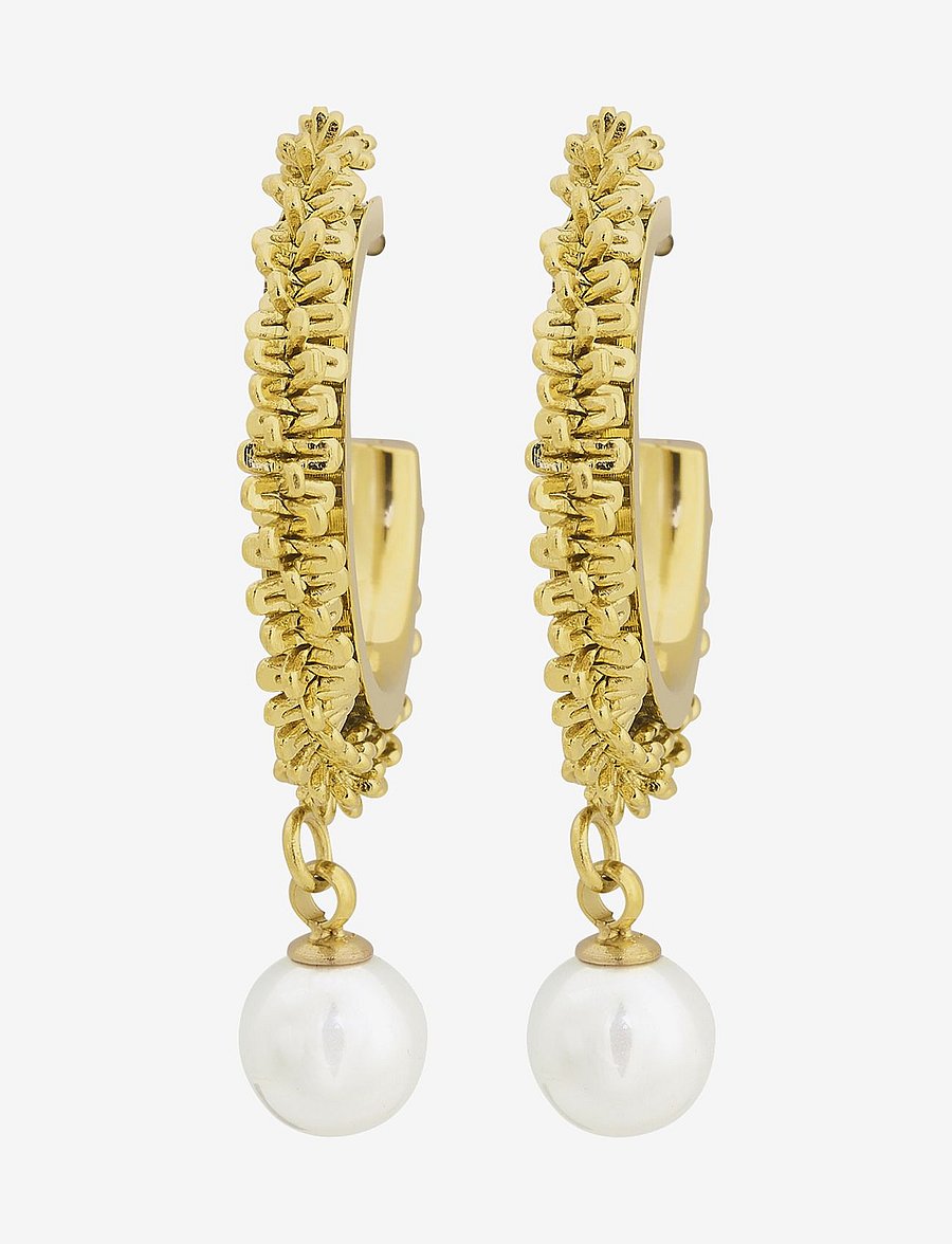 Edblad - Tinsel Creoles Pearl - gold - 0