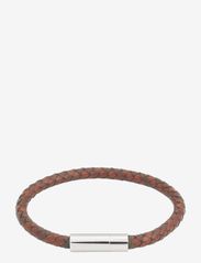 Edblad - Franky Bracelet Leather Brown - bracelets - brown - 0
