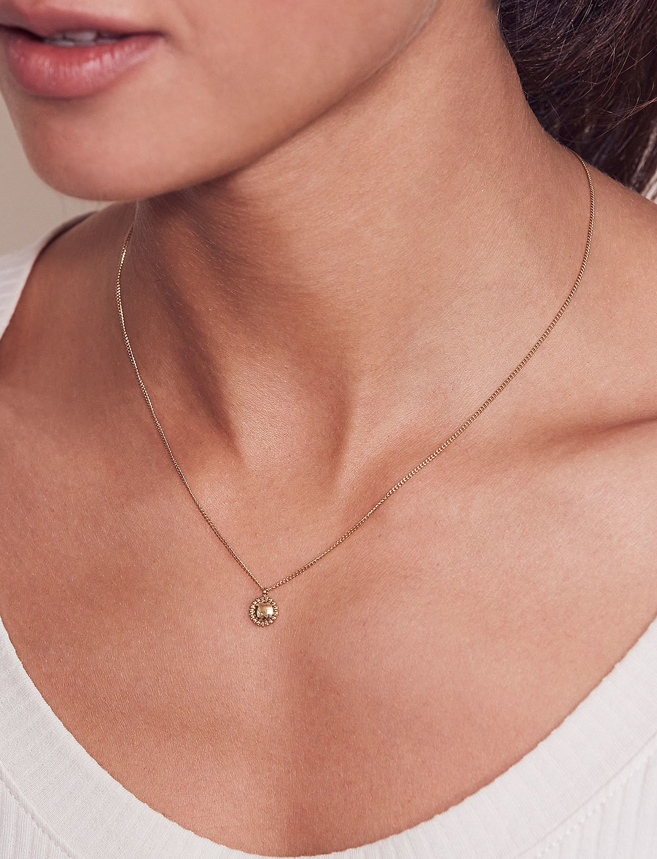 Edblad - Dot Necklace Gold - gold - 0