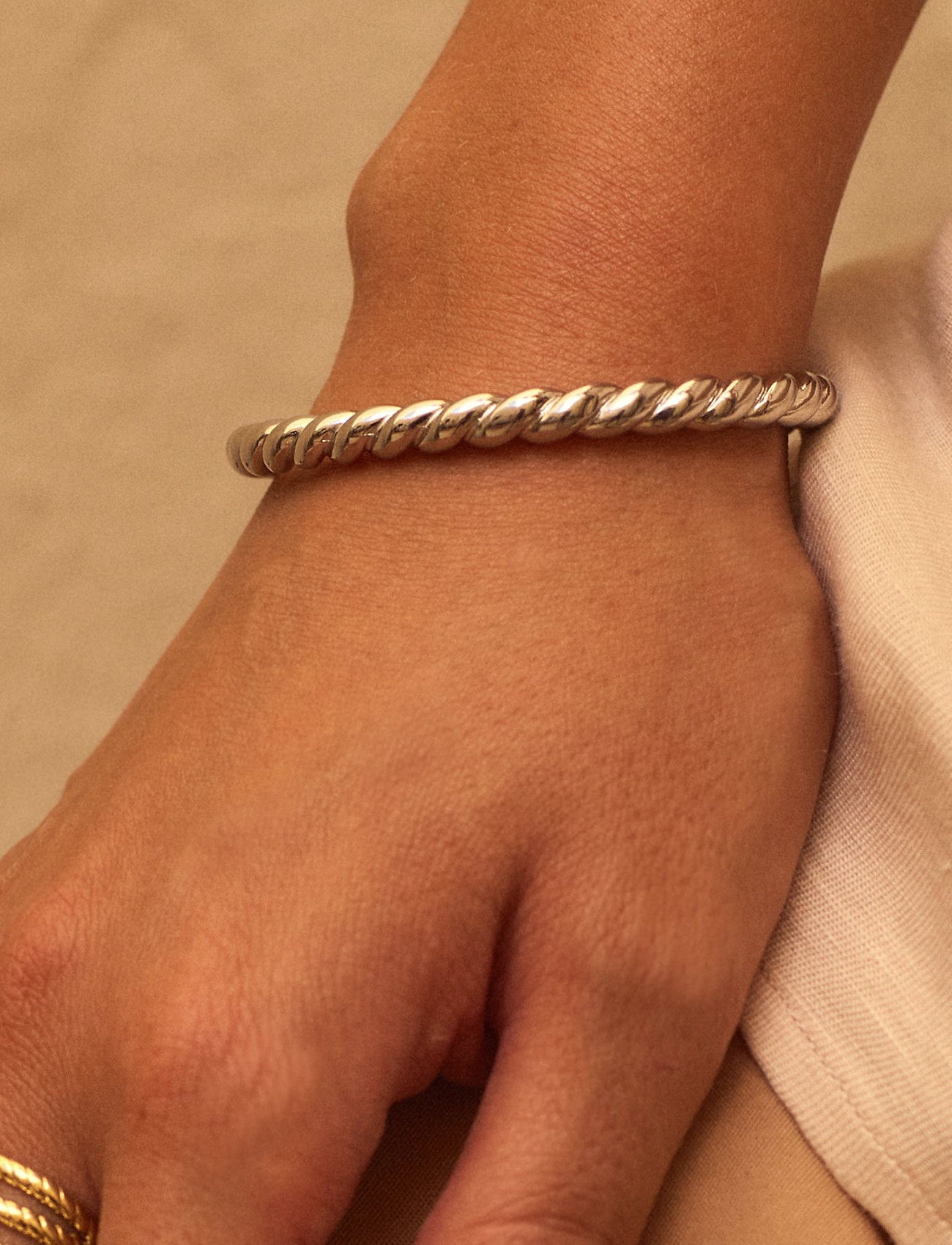 Edblad - Rope Bangle Steel - steel - 0
