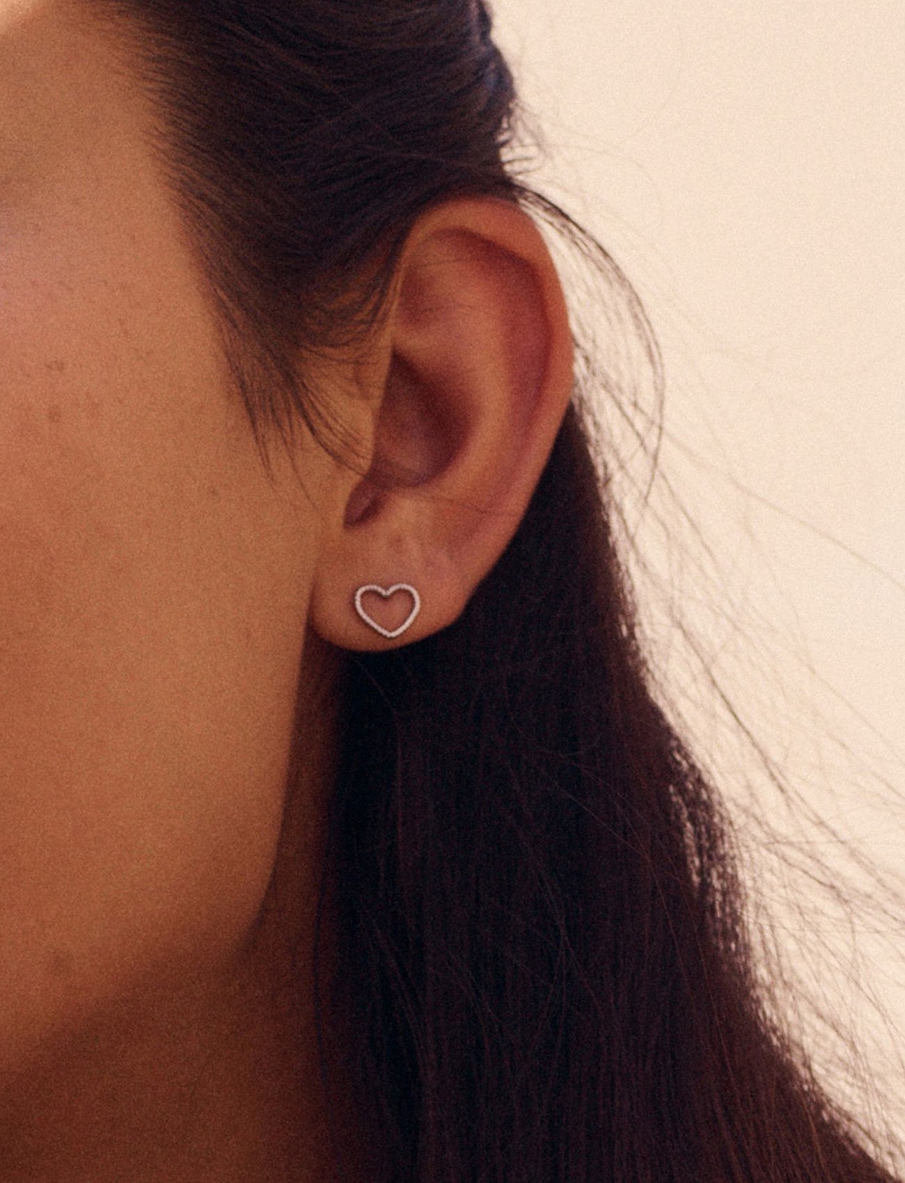 Rope Heart Studs S Steel - STEEL