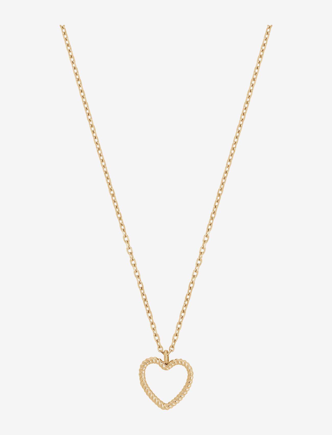 Edblad - Rope Heart Necklace S Gold - gold - 0