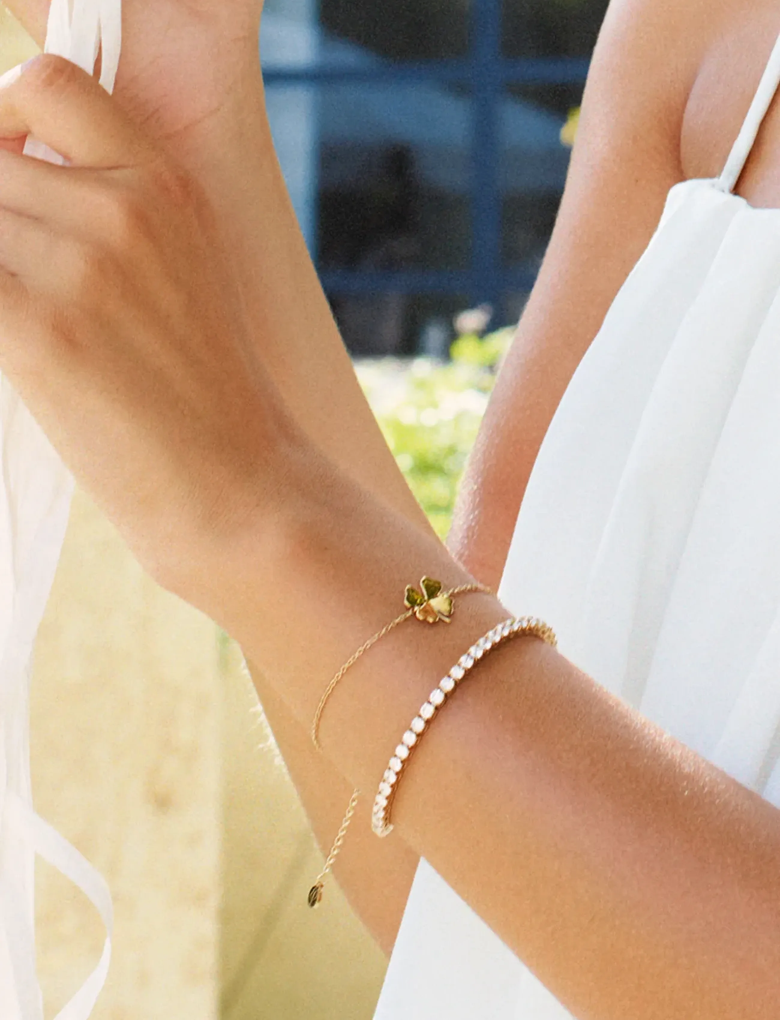 Edblad Lucky Bracelet Gold, Kvinder, Kløver Armbånd, Guld, Str: ONE SIZE 18 cm