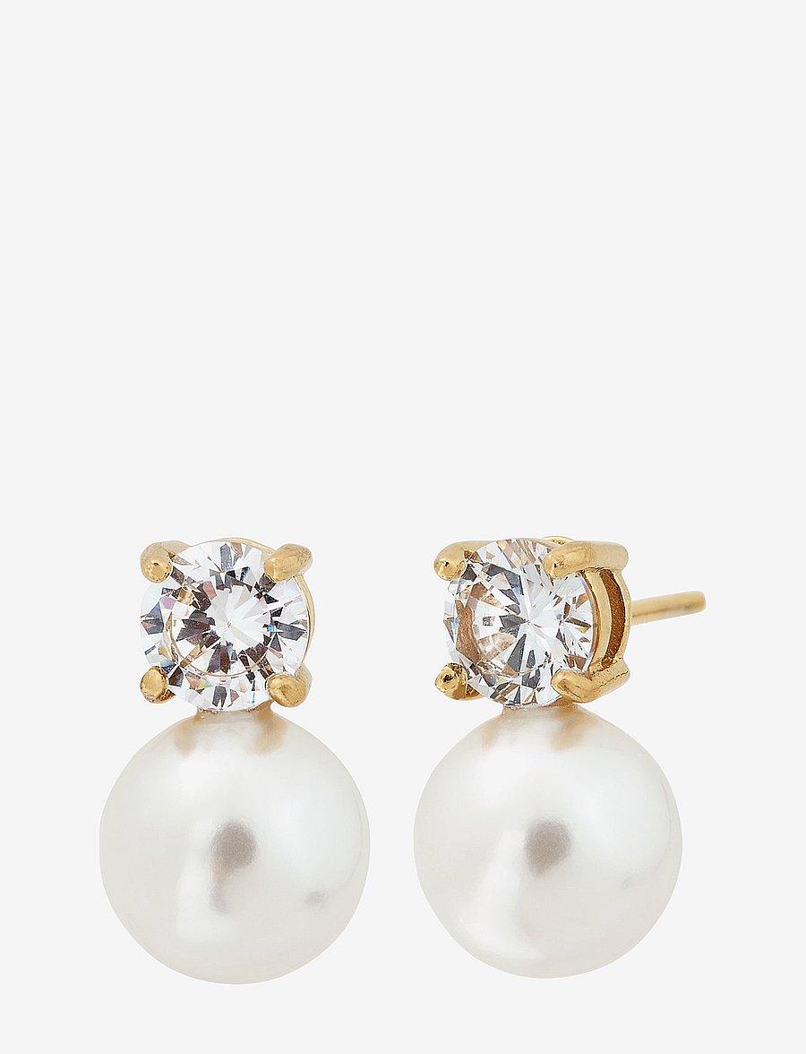 Edblad - Luna Studs L - parel oorbellen - gold - 1