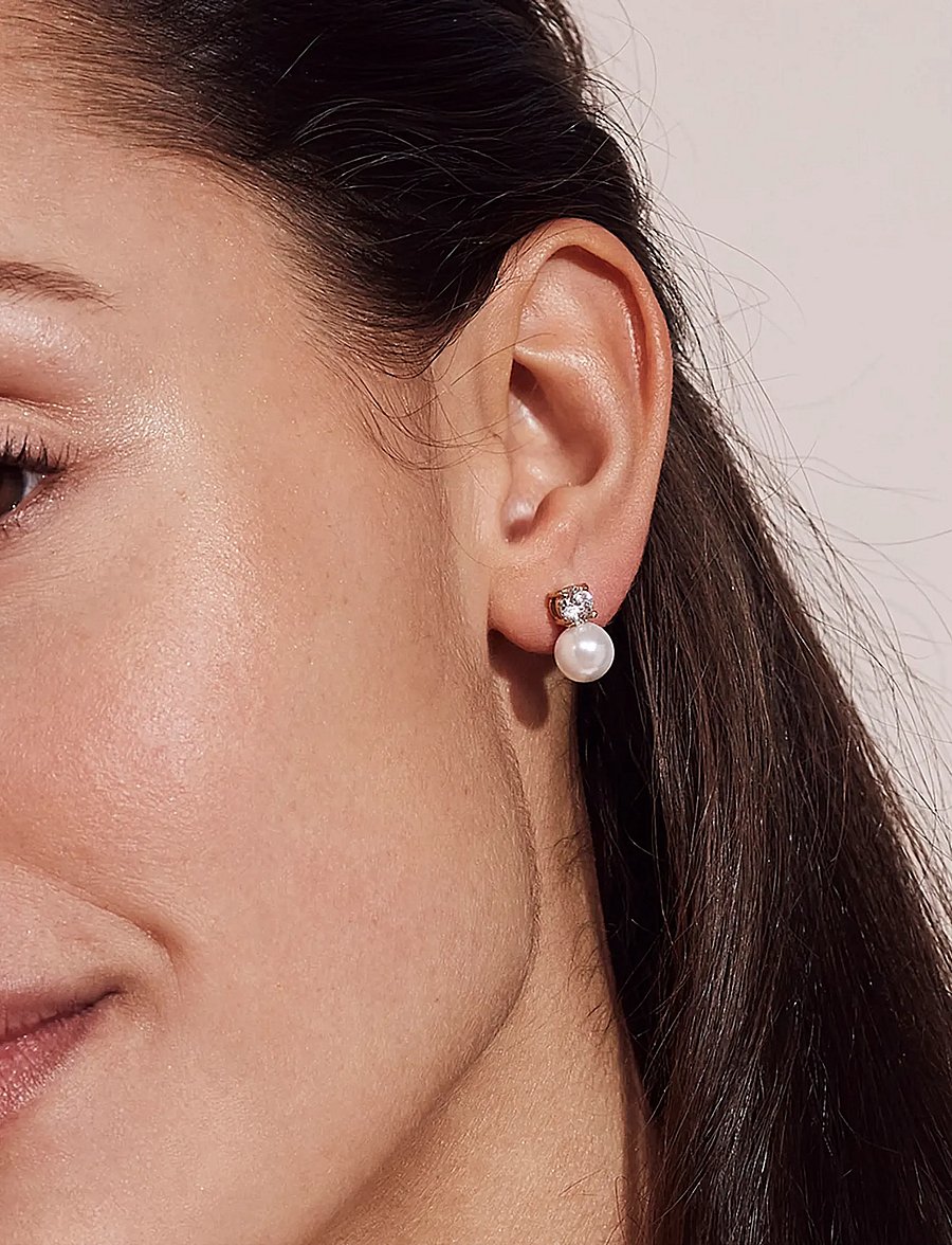 Edblad - Luna Studs L - parel oorbellen - gold - 0