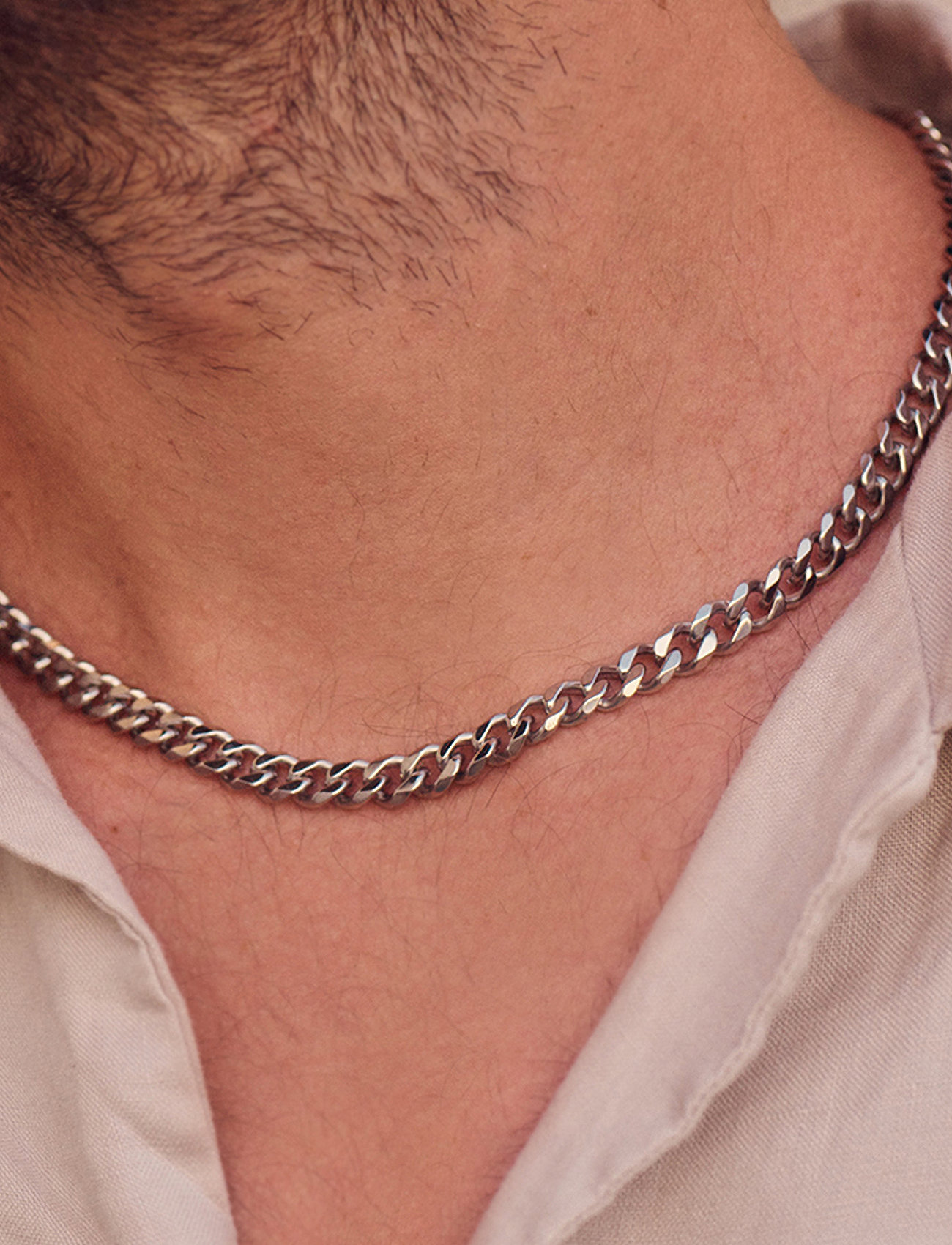 Edblad - Clark Chain Necklace Steel - chain necklaces - silver - 0