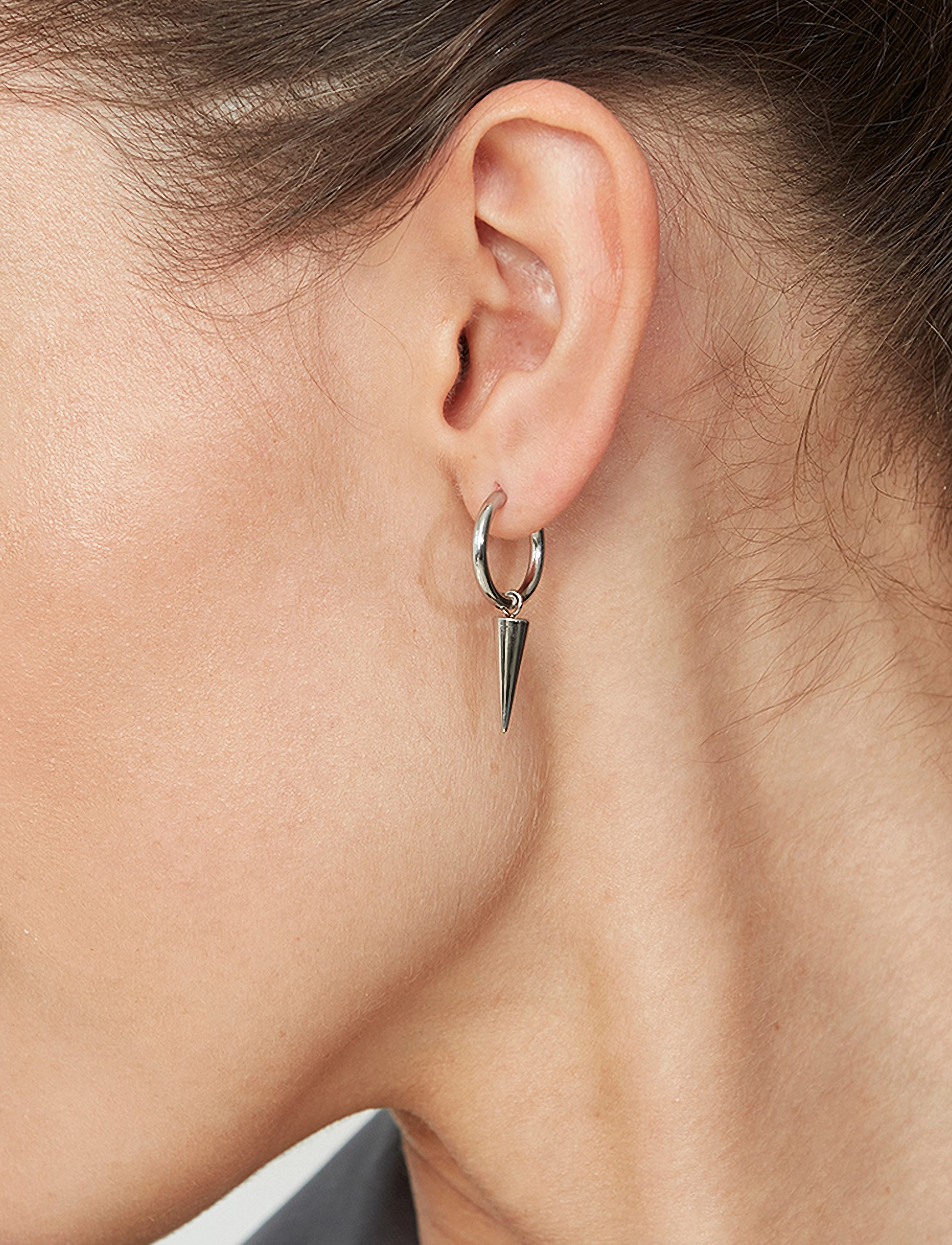 Edblad Peak Hoops, One Size, Silver, Øreringe > Creoler, Dame