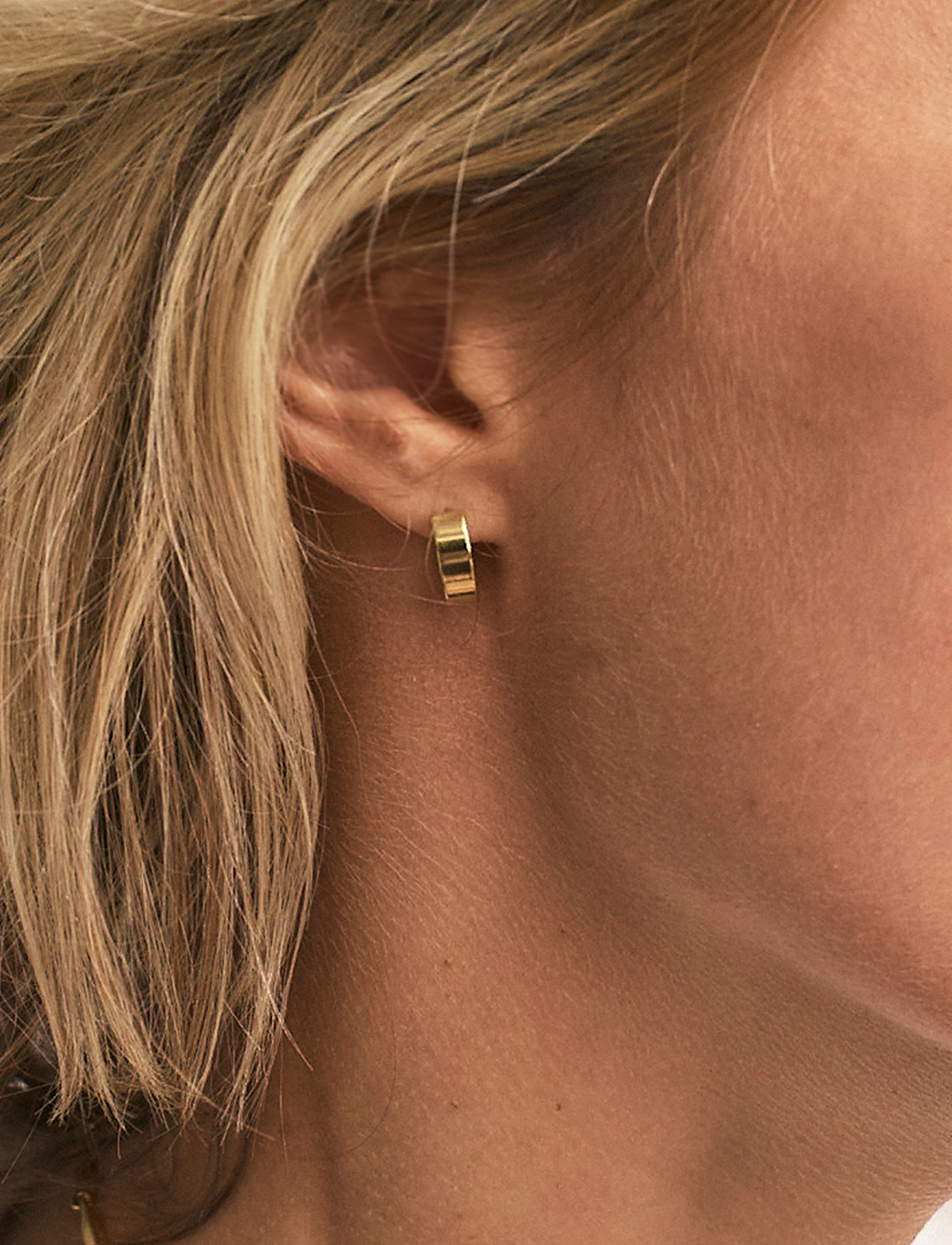 Edblad Fave Hoops, One Size, Earrings, Gold - Frauen