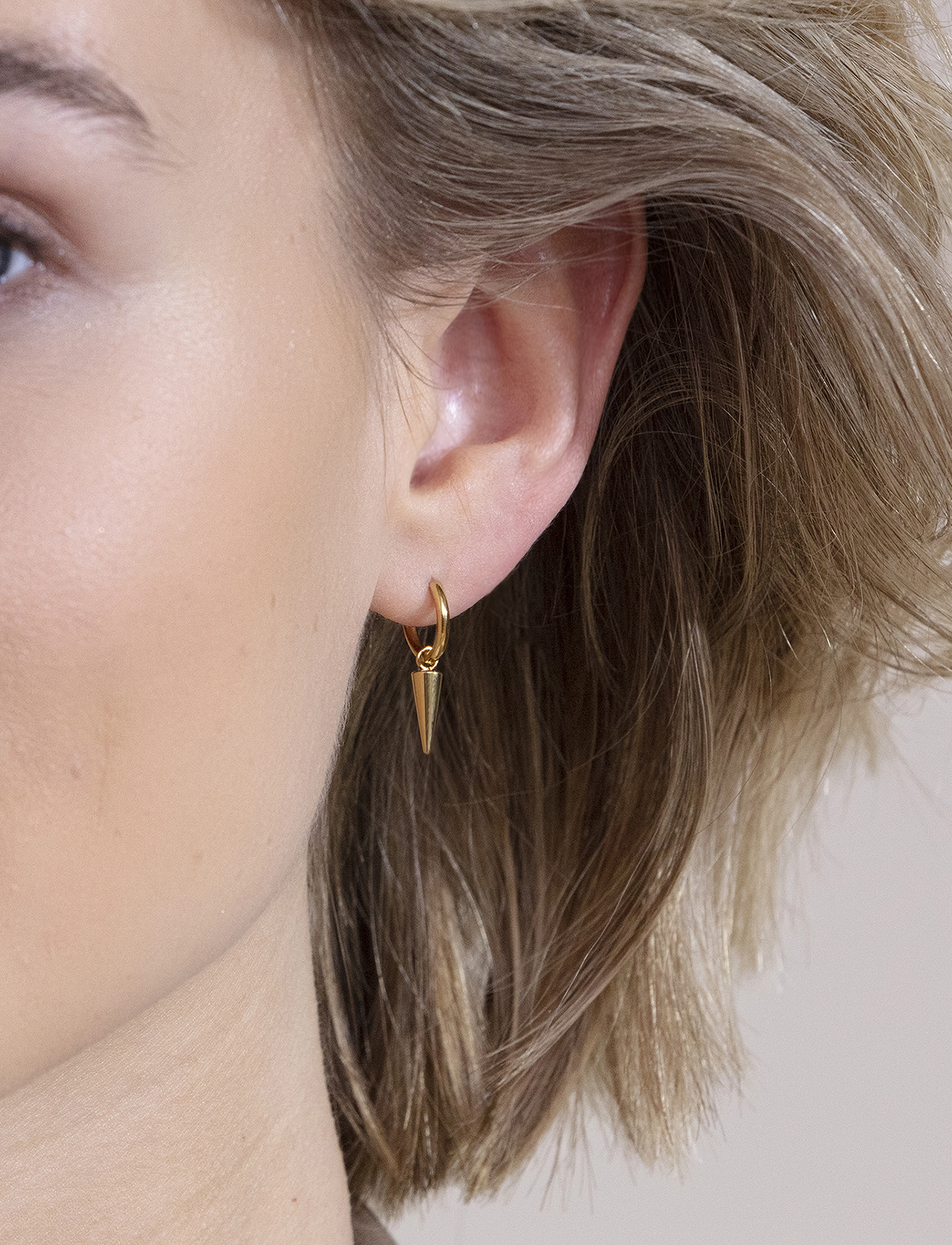 Edblad Peak Hoops Mini, One Size, Gold, Øreringe > Creoler, Dame