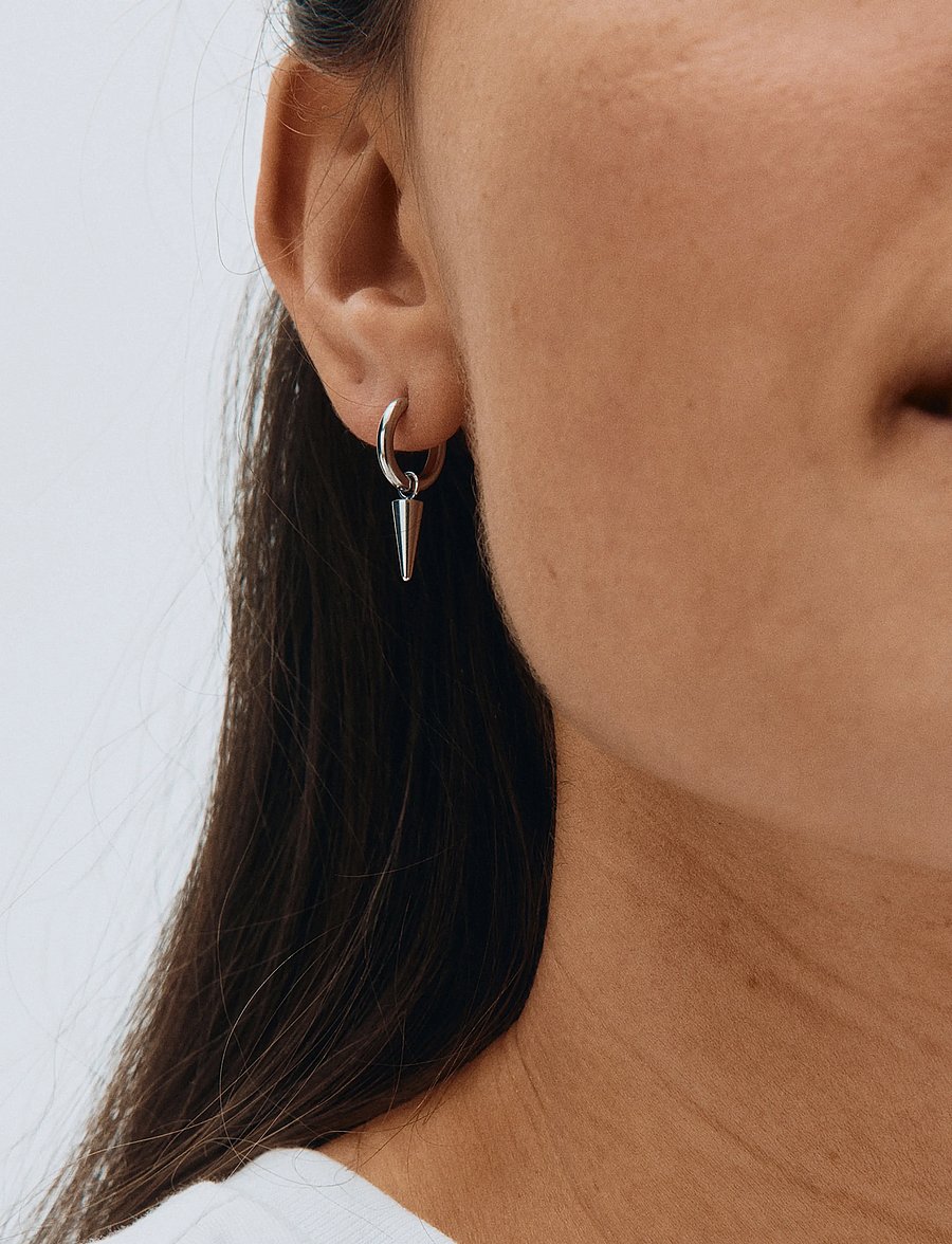 Edblad - Peak Hoops Mini - creoler & hoops - silver - 0