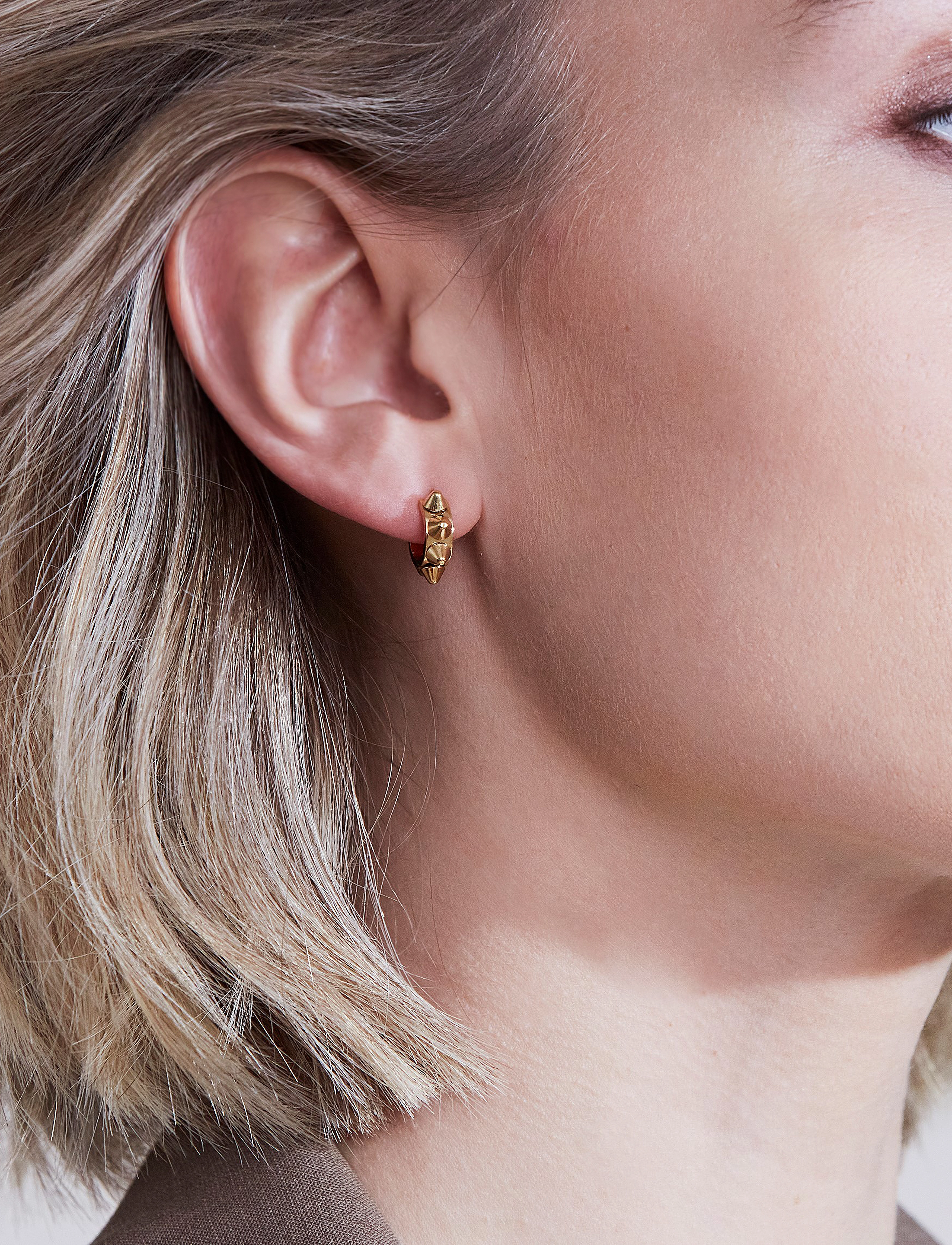 Edblad Peak Creoles Mini, One Size, Gold, Øreringe > Creoler, Dame