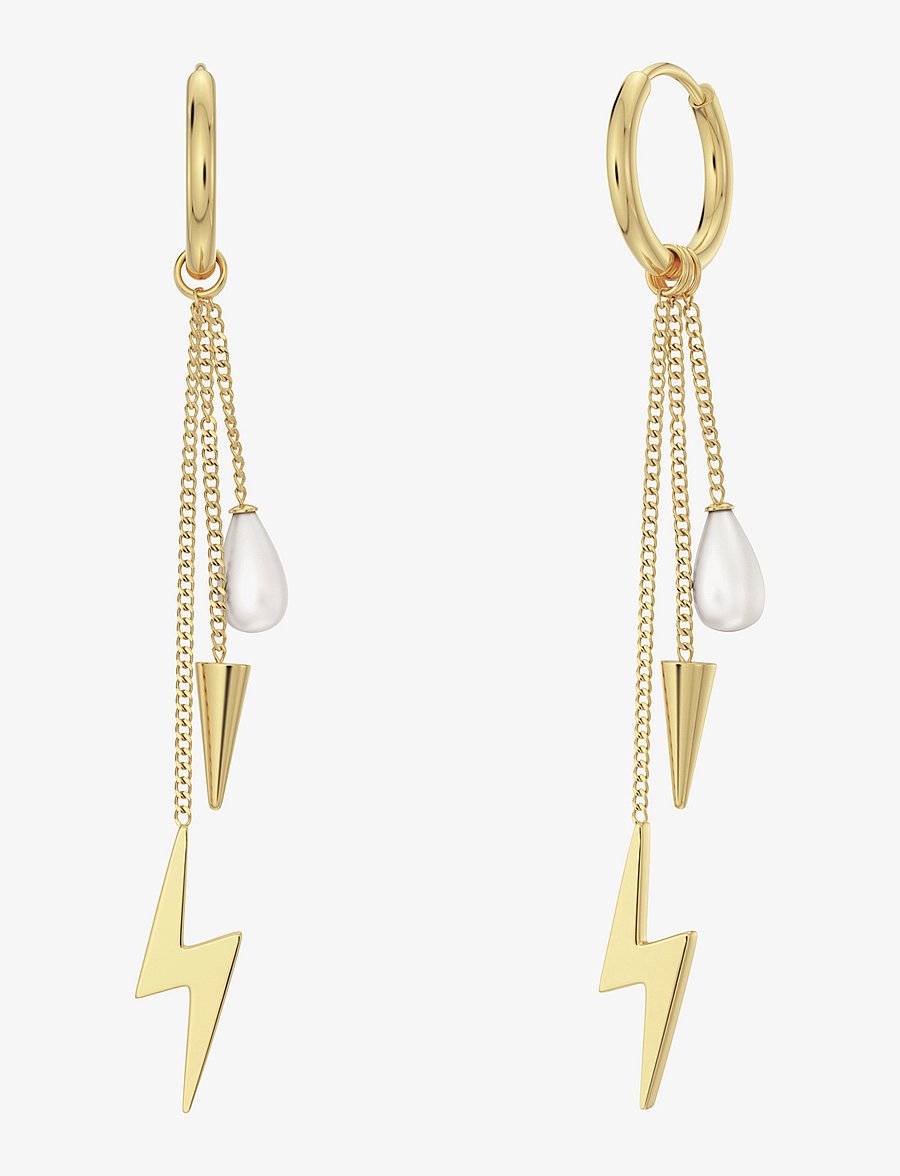 Edblad - Peak Hoops Multi - perlenohrringe - gold - 1