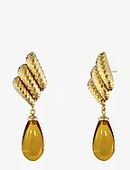 Cali Earrings Amber - GOLD