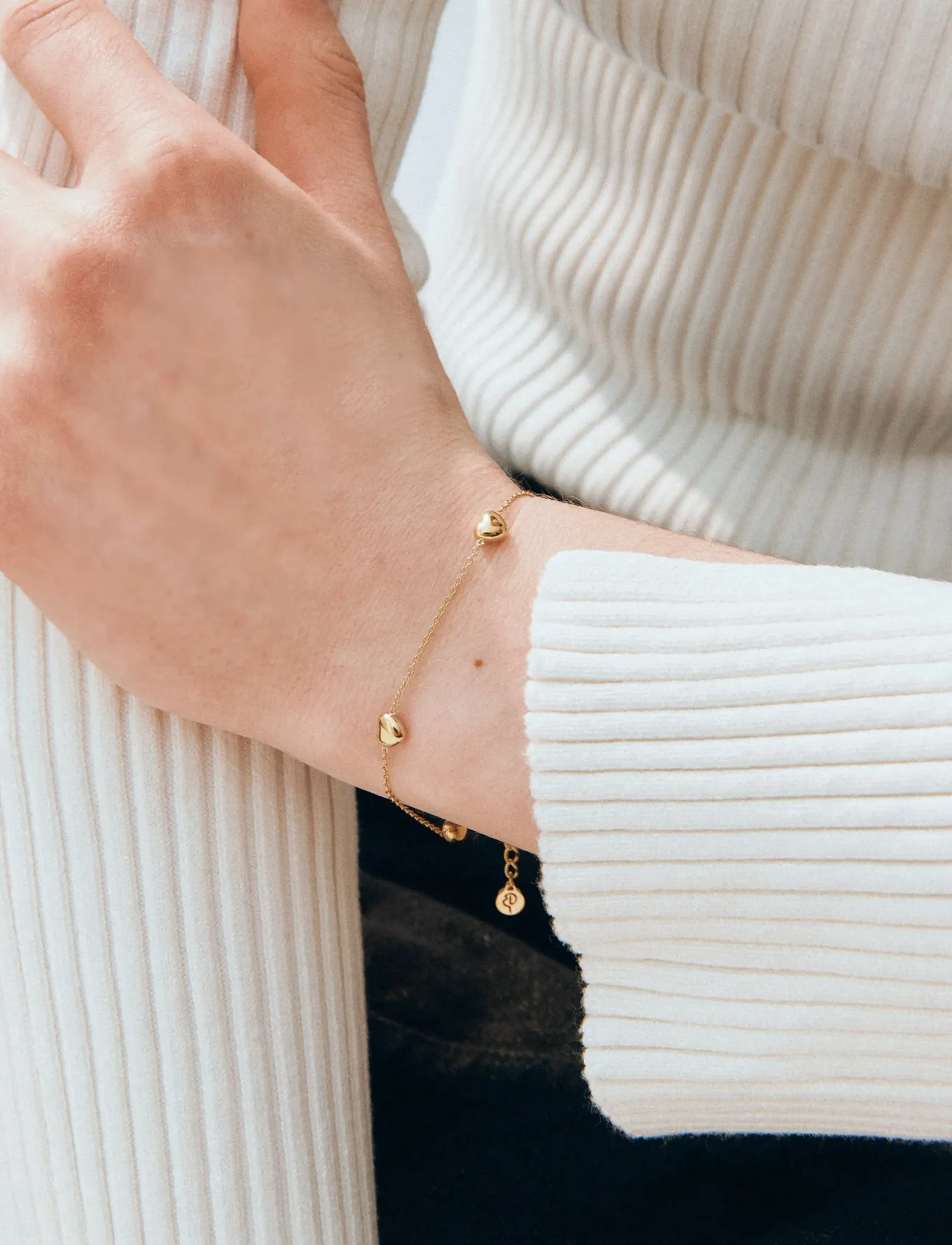 Edblad Barley Bracelet Multi Gold, Kvinder, Hjerte Armbånd, Guld, Str: ONE SIZE 18 cm
