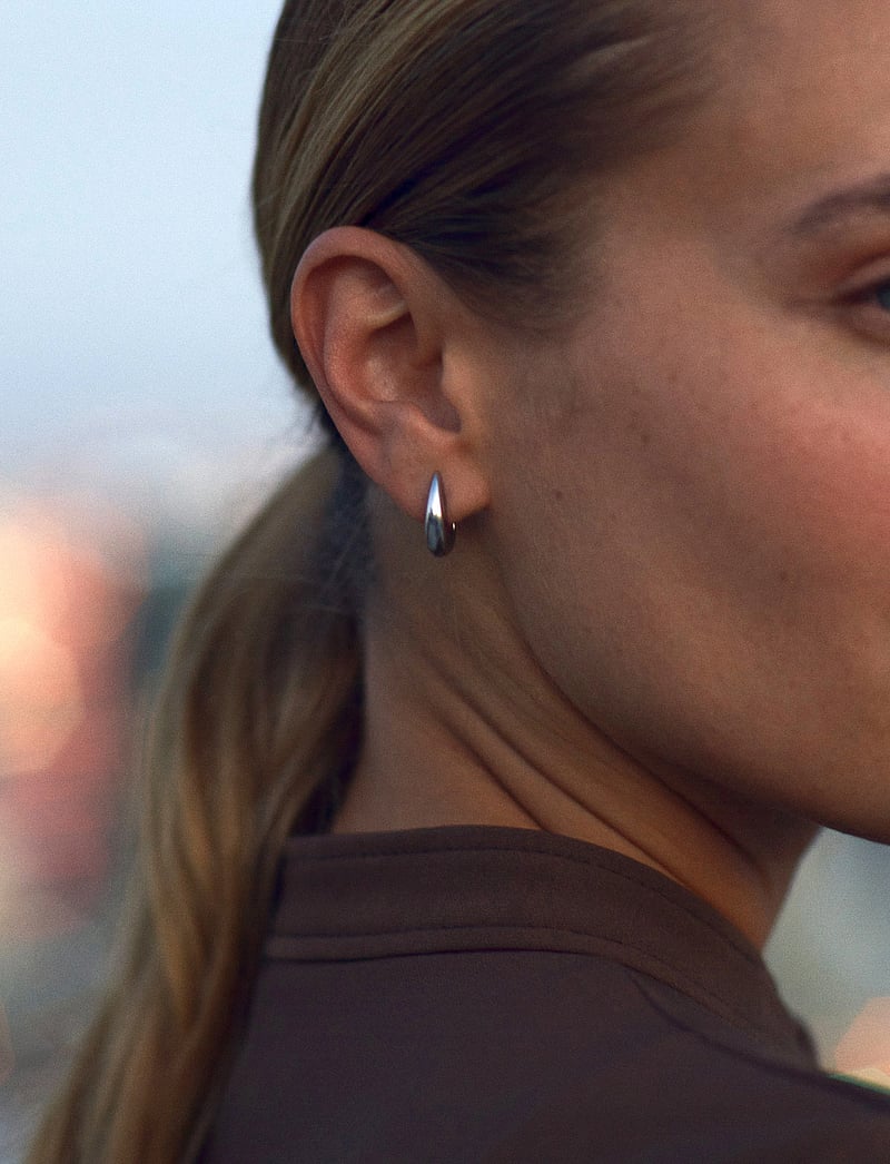 Edblad - Crest Hoops S - creoler & hoops - silver - 0