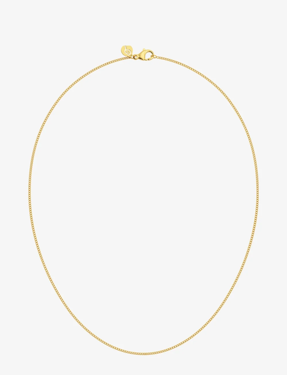 Edblad - Curb Chain Mini 42 cm Gold - kedjehalsband - gold - 0