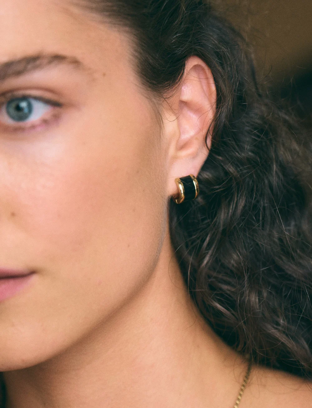Edblad - Frame Enamel Hoops - kreolen - gold - 0