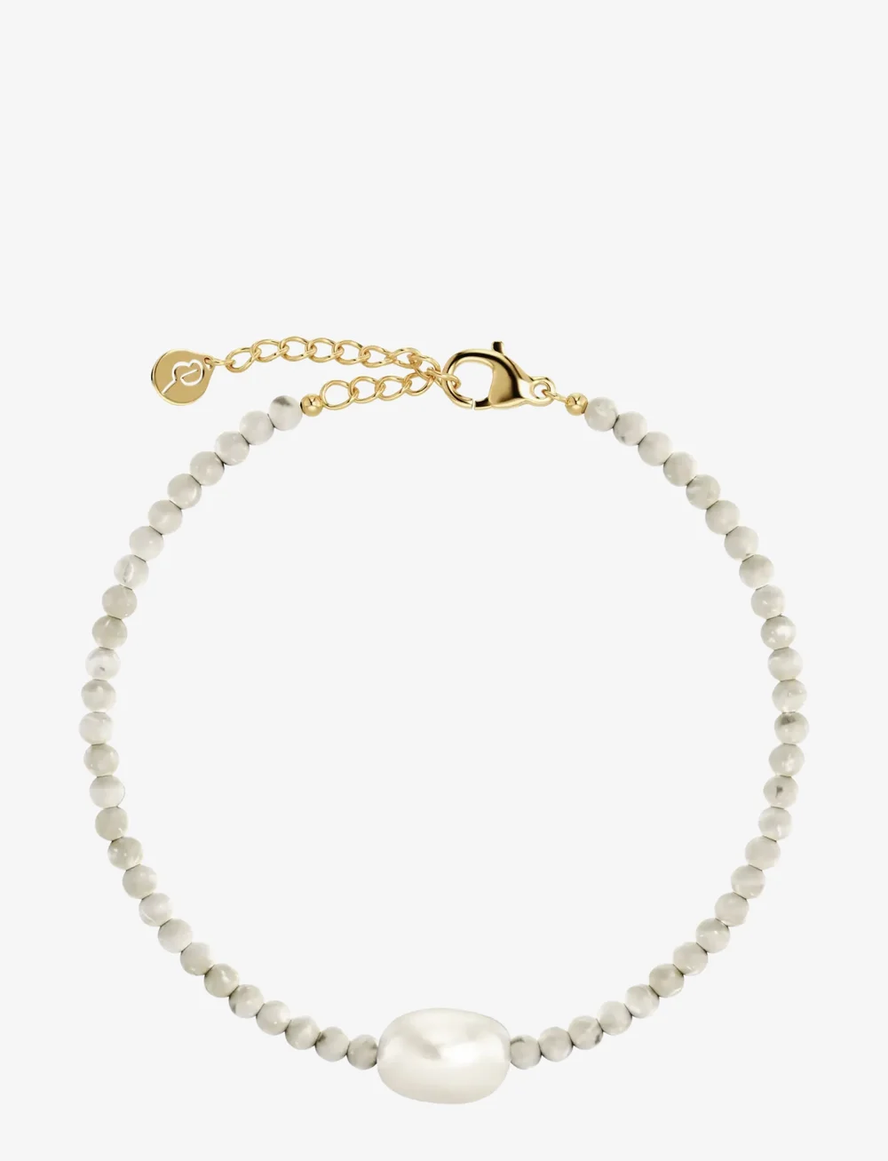 Edblad - Beach Pearls Bracelet Offwhite Gold - perlenarmbänder - gold - 1