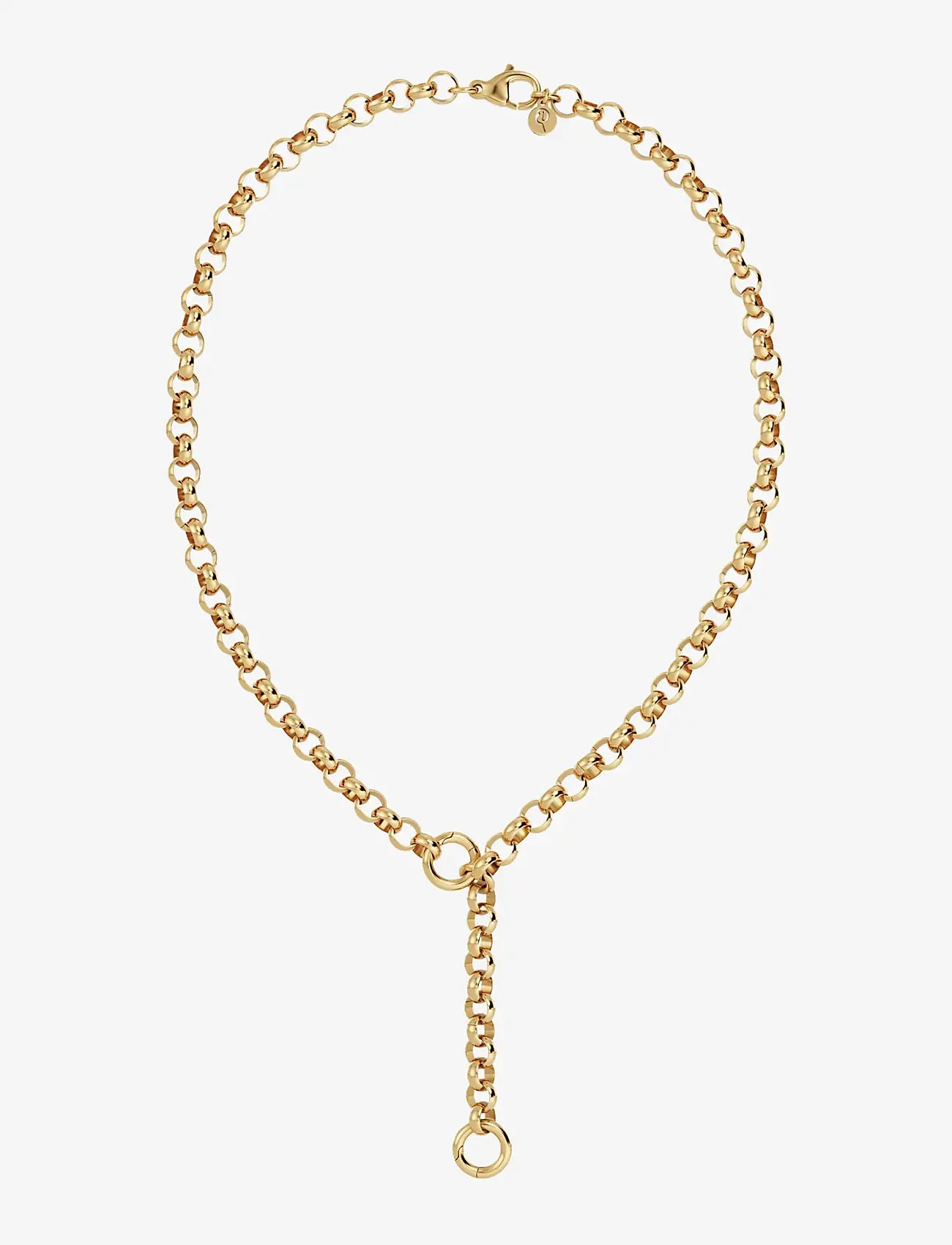Edblad - Loop Charm Chain L Necklace Gold - gold - 1